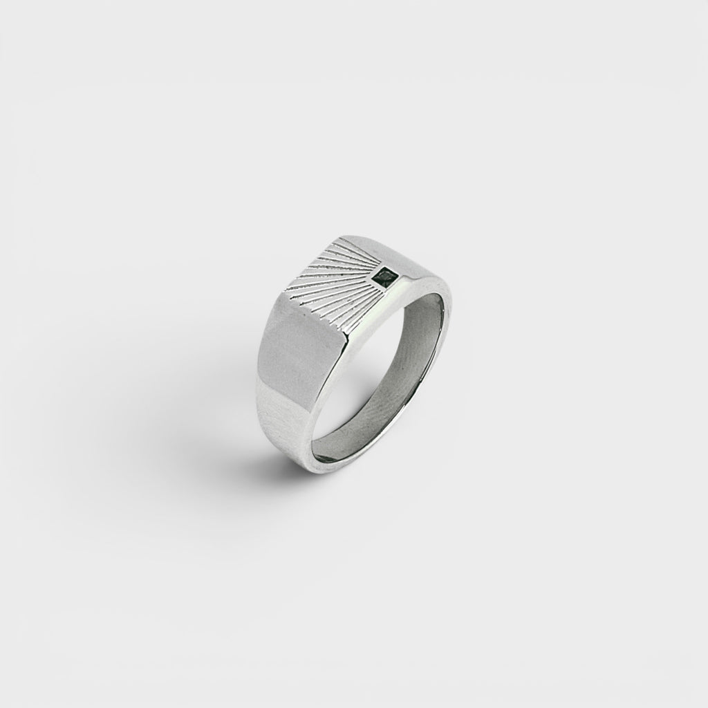 Silver Sunburst Ring
