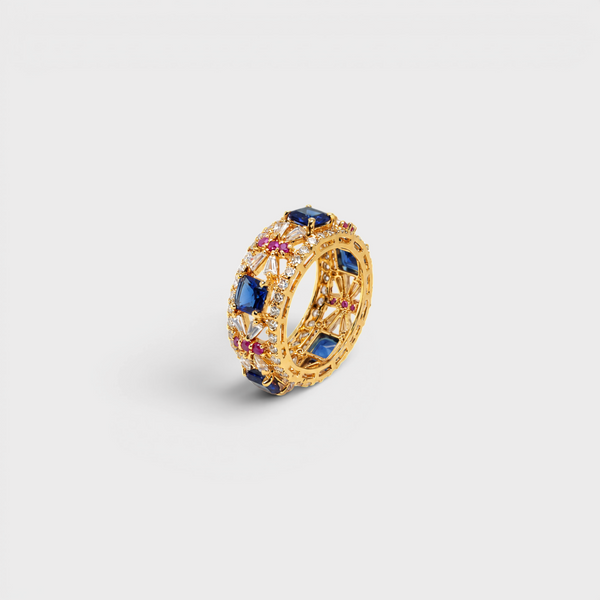 Sapphire Mosaic Band