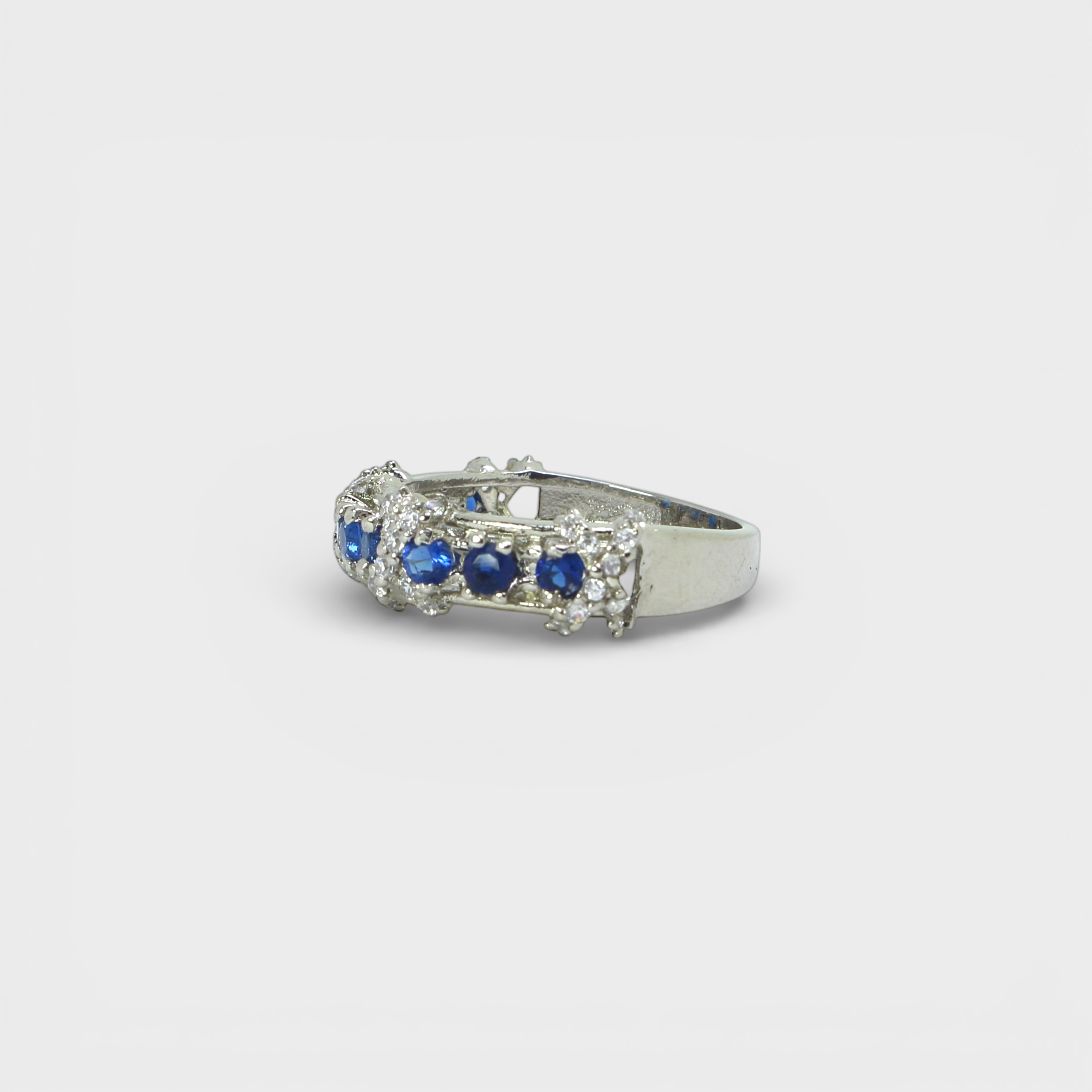 Blue Sapphire Eternity Band Ring