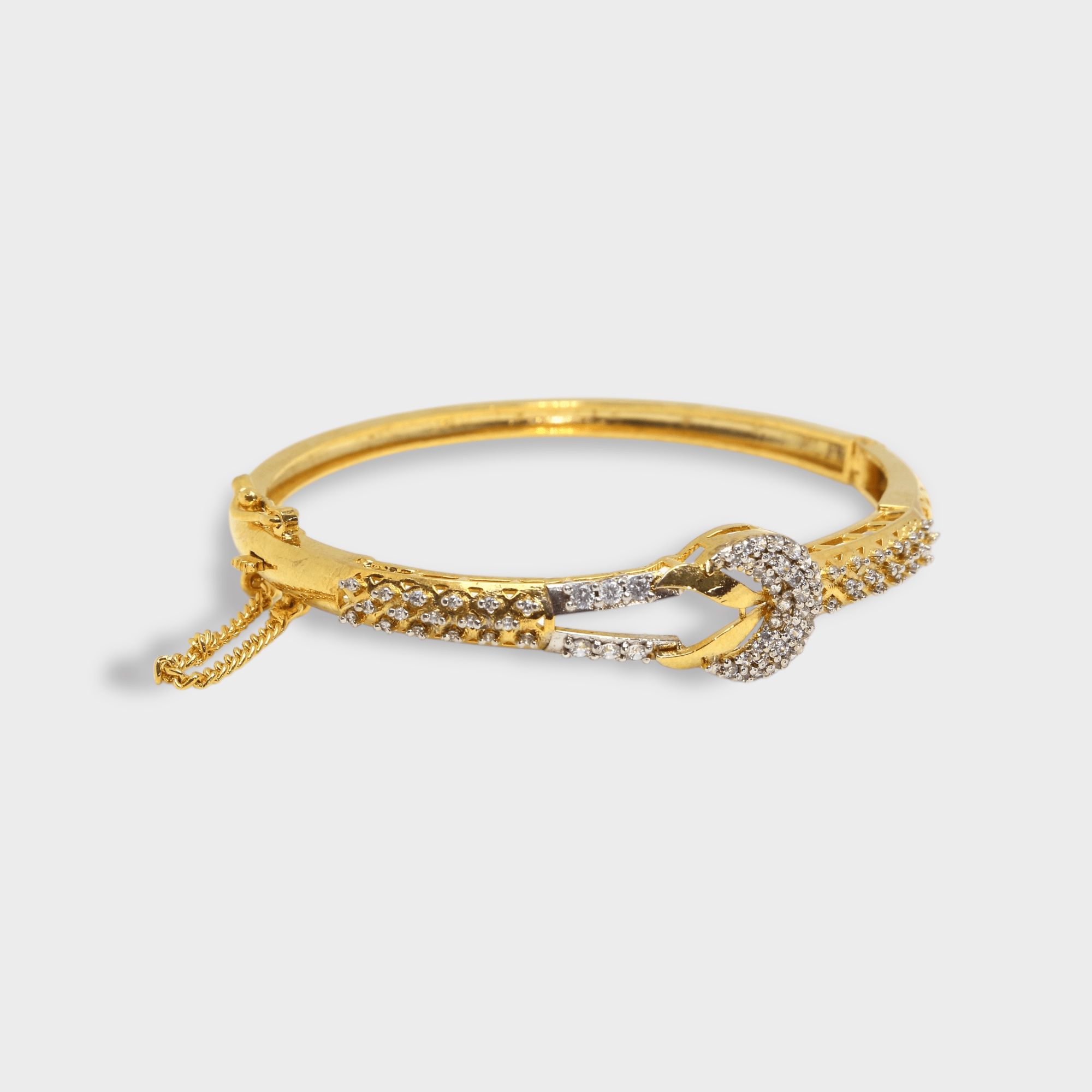Golden Serpent Embrace Bangle - Monis Anas Jewellers