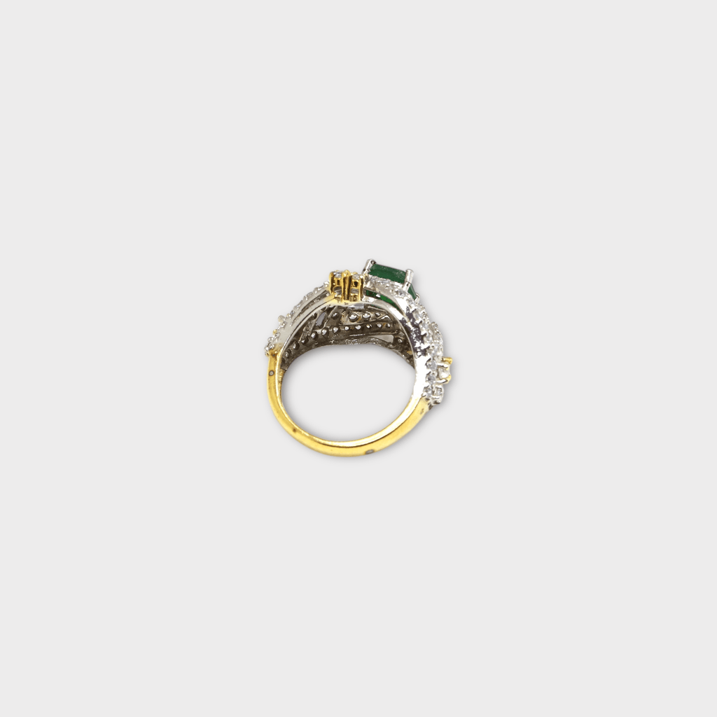 Emerald Enigma Ring - Monis Anas Jewellers
