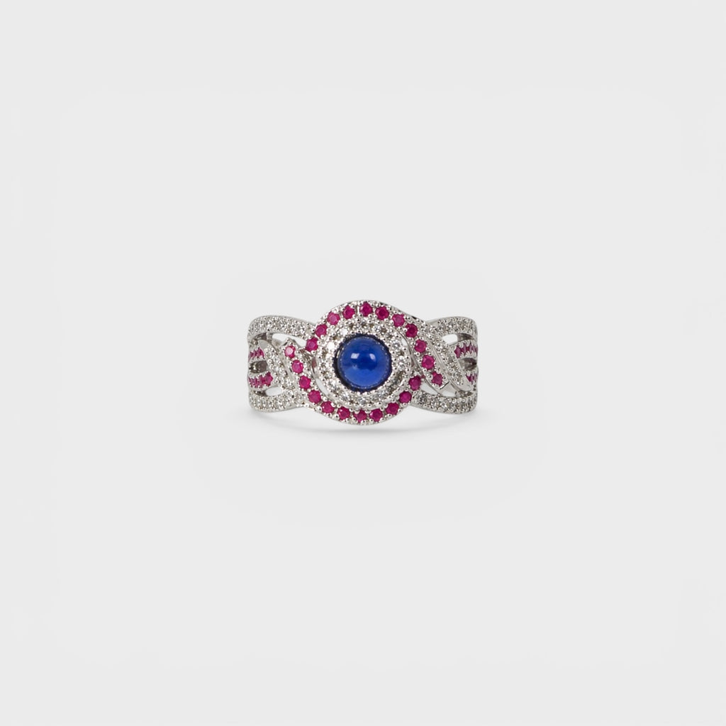 Ruby Mist Halo Ring