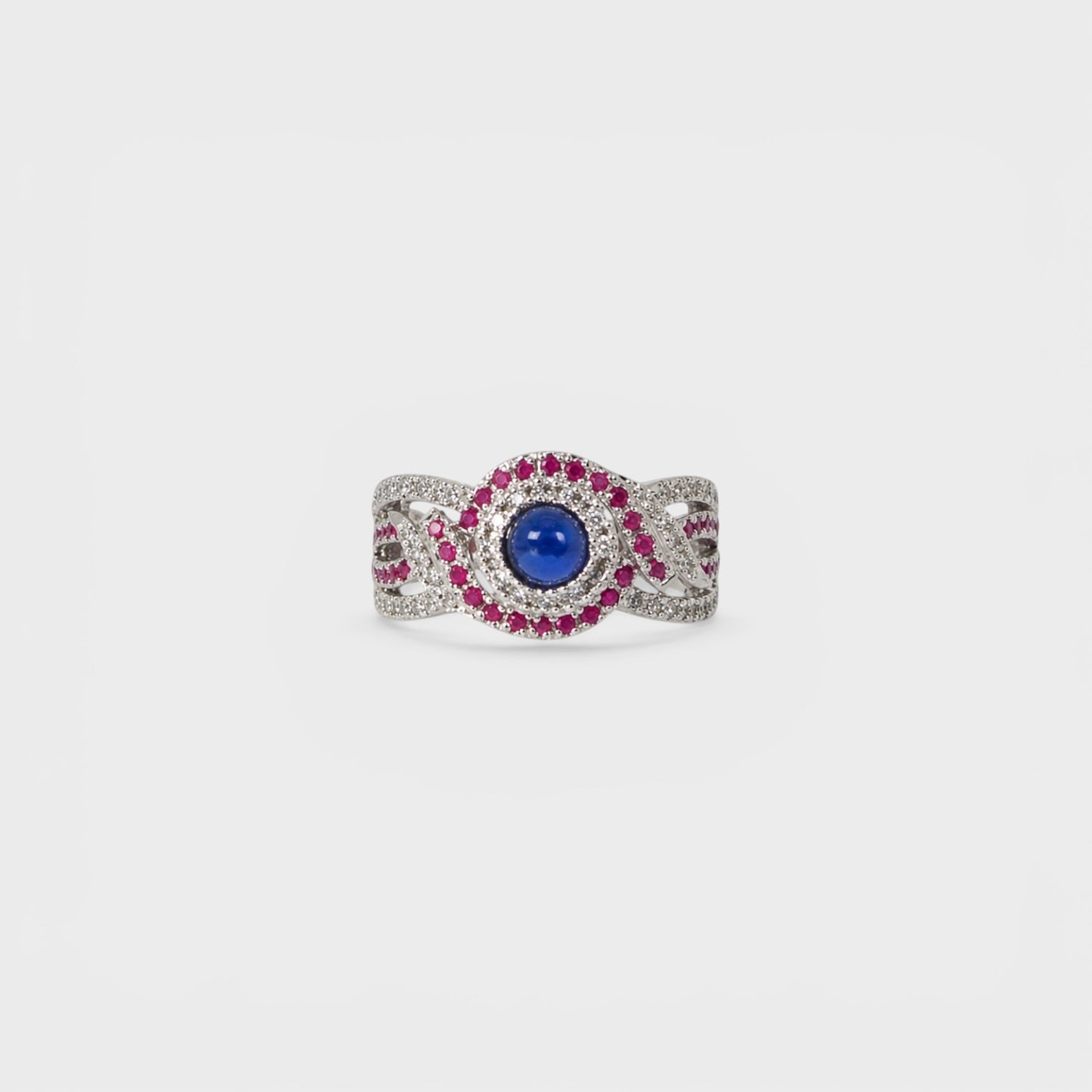 Ruby Mist Halo Ring