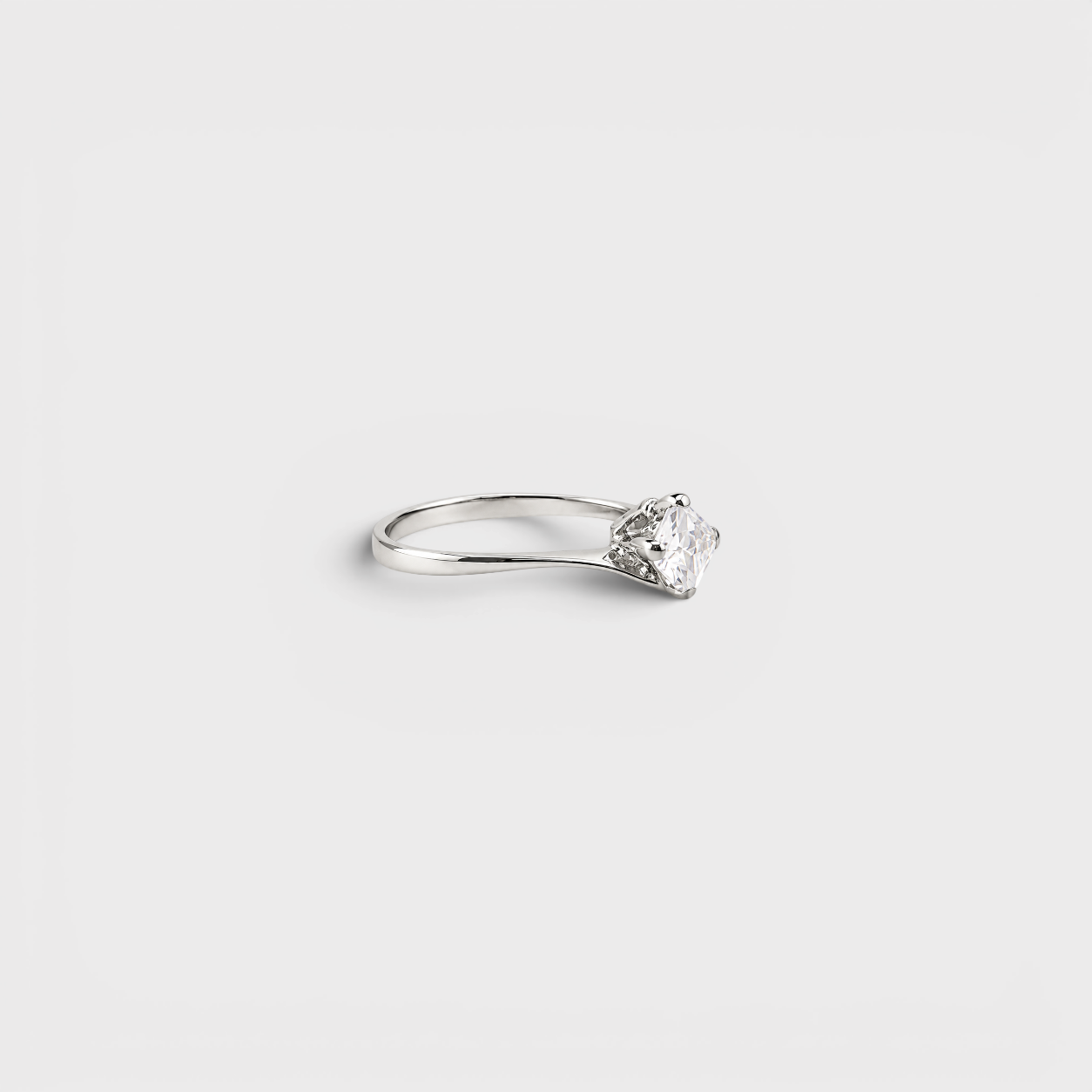 Princess-Cut CZ Solitaire Ring
