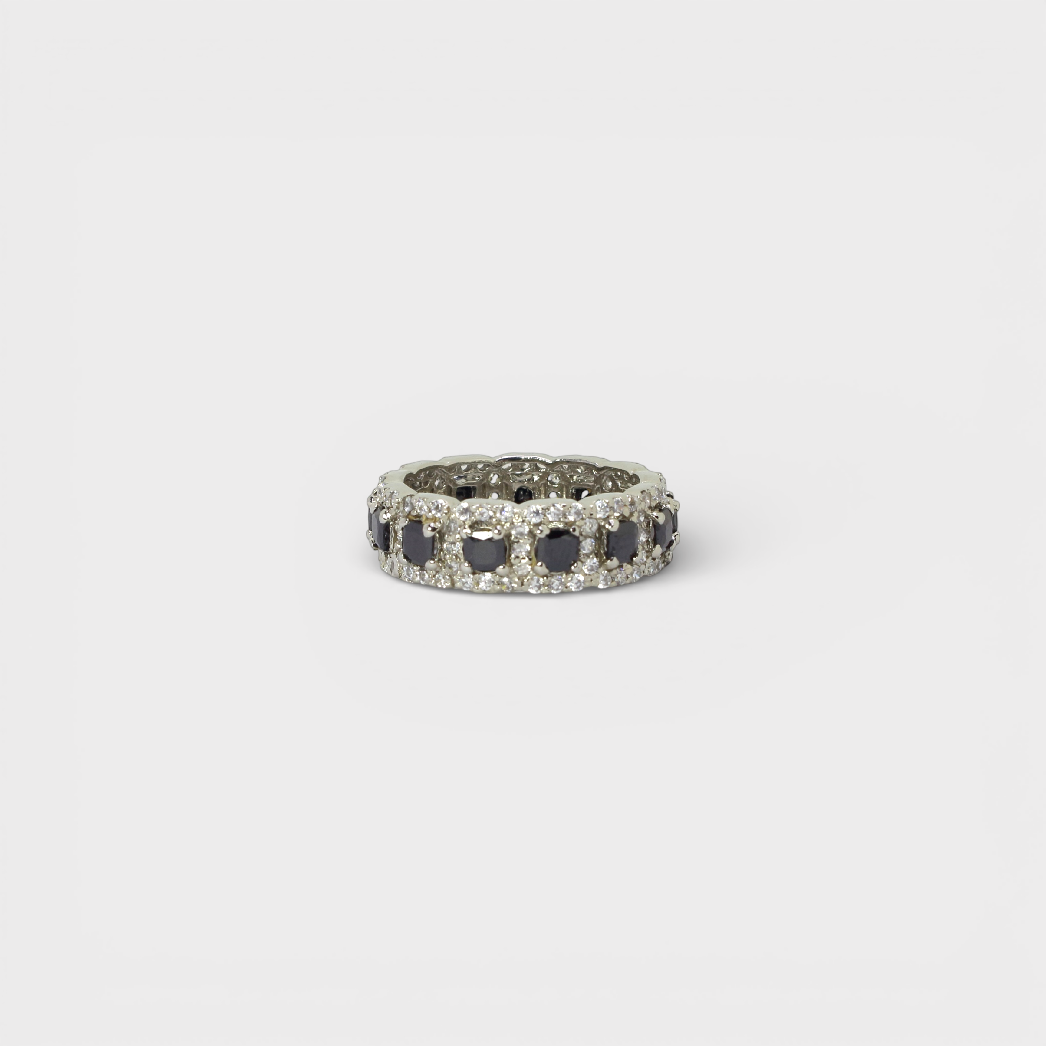 Black Sapphire Eternity Band Ring