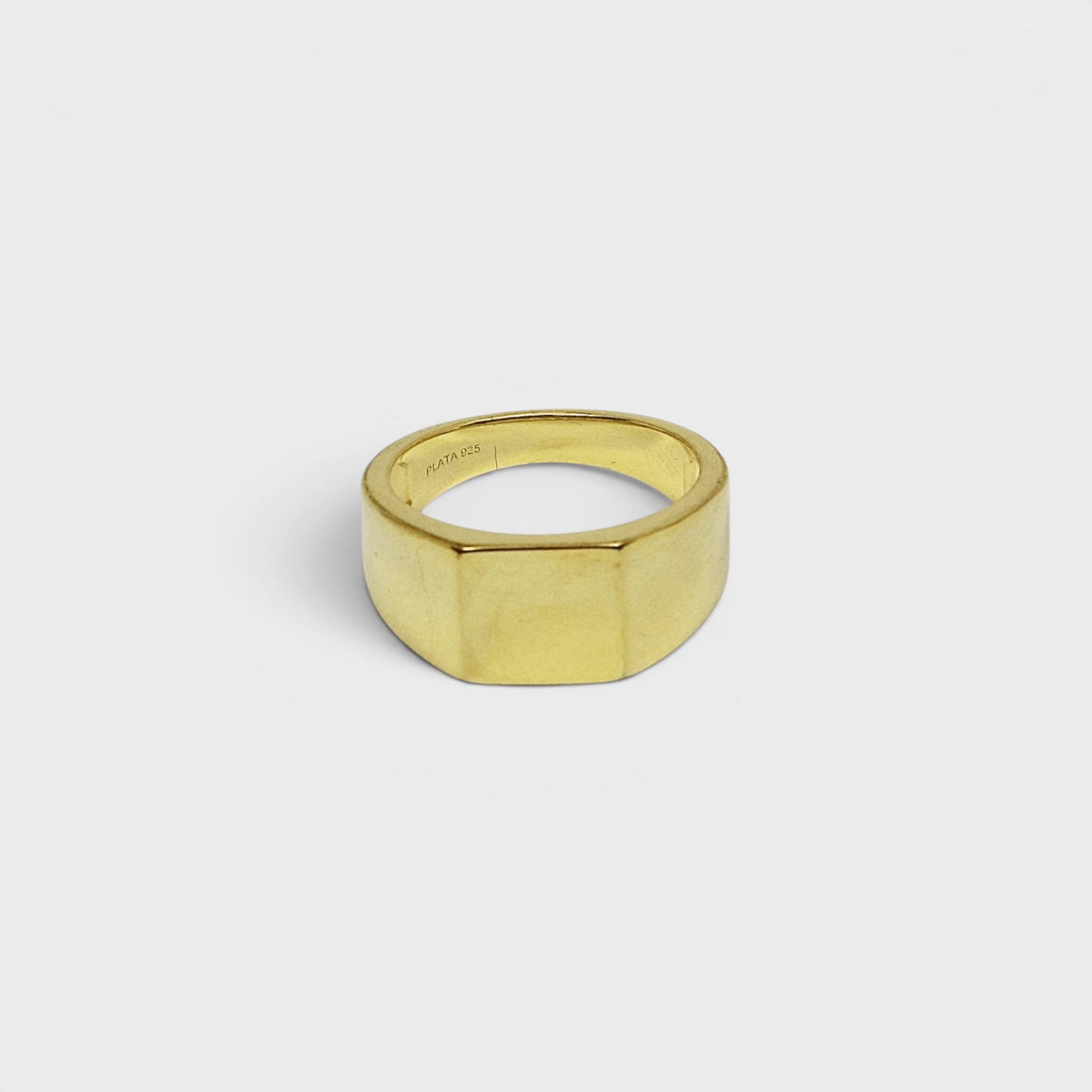 Gold Flat Signet Ring