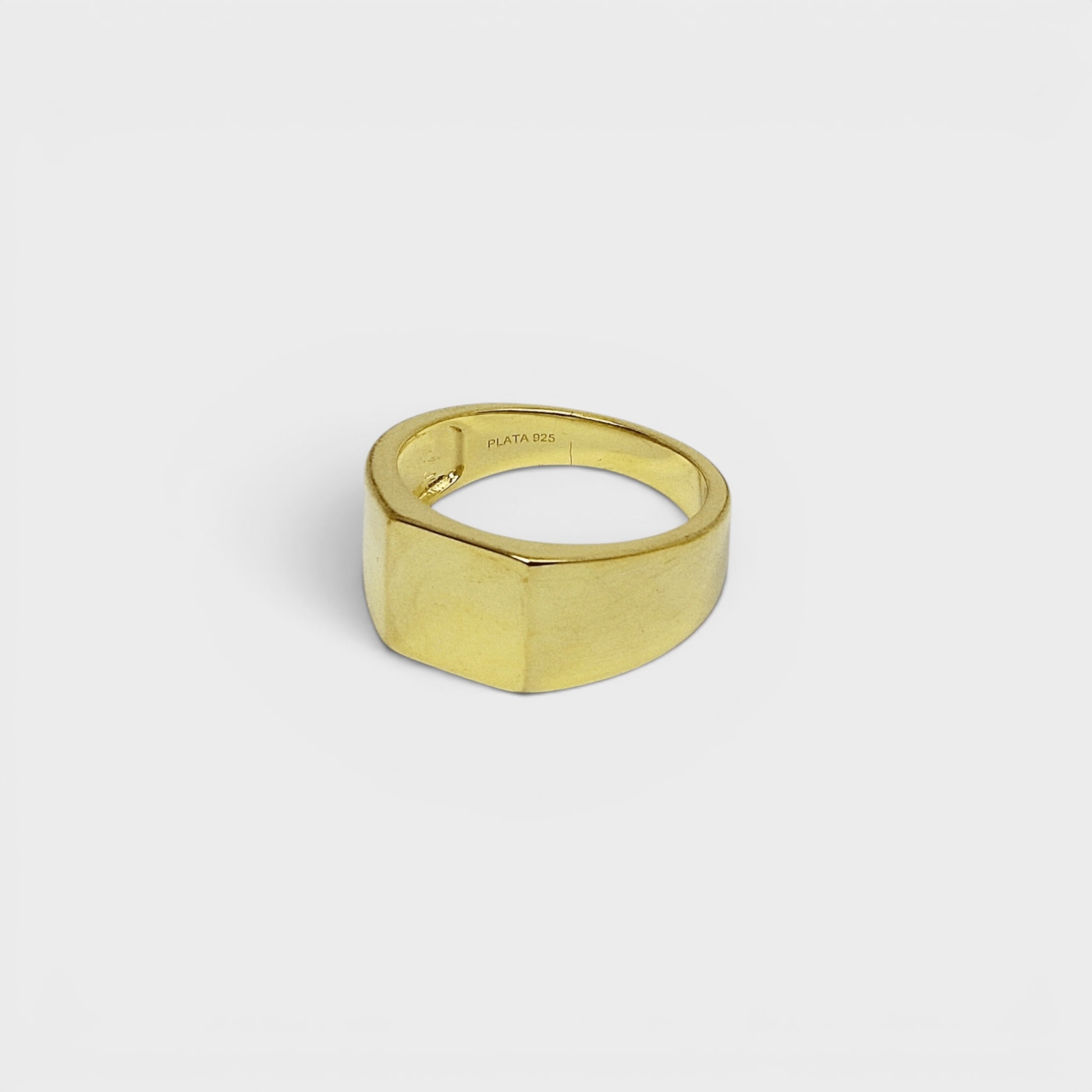 Gold Flat Signet Ring