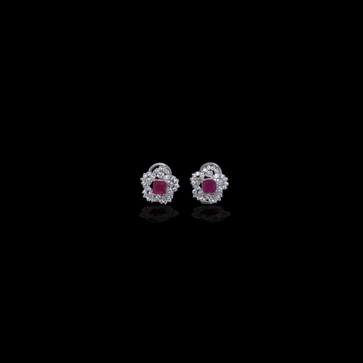 Royal Ruby Starburst Studs - Monis Anas Jewellers