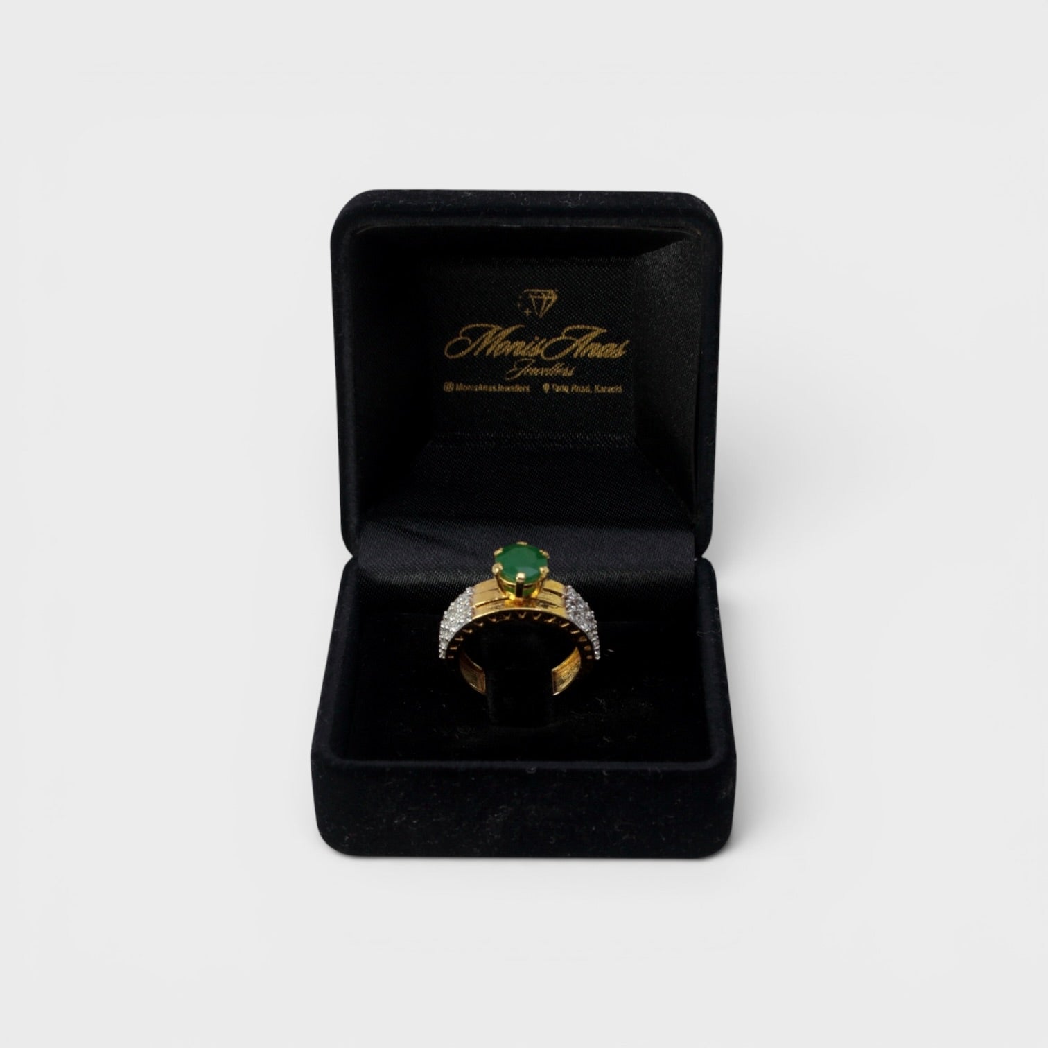 Emerald Gold Stack Ring