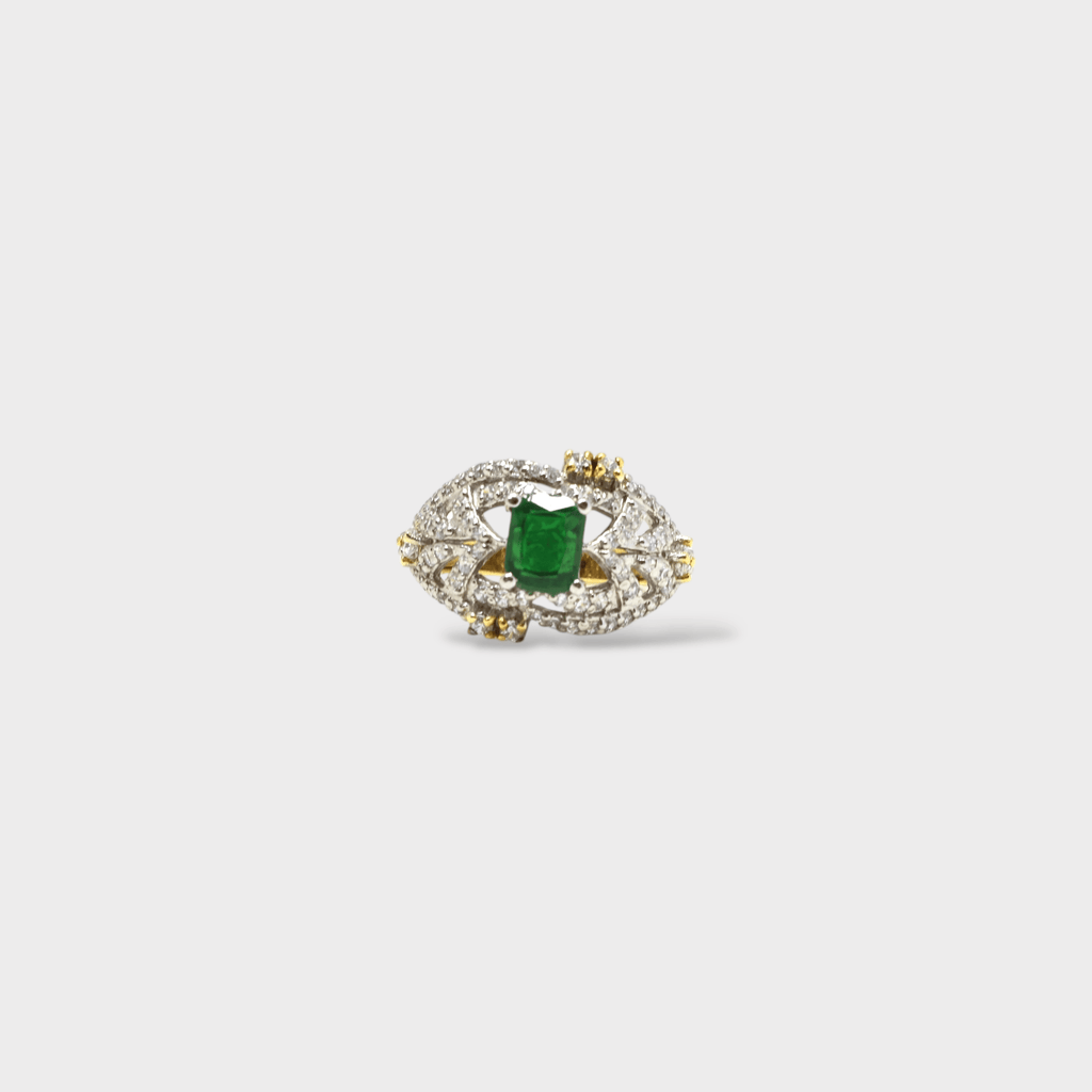 Emerald Enigma Ring - Monis Anas Jewellers