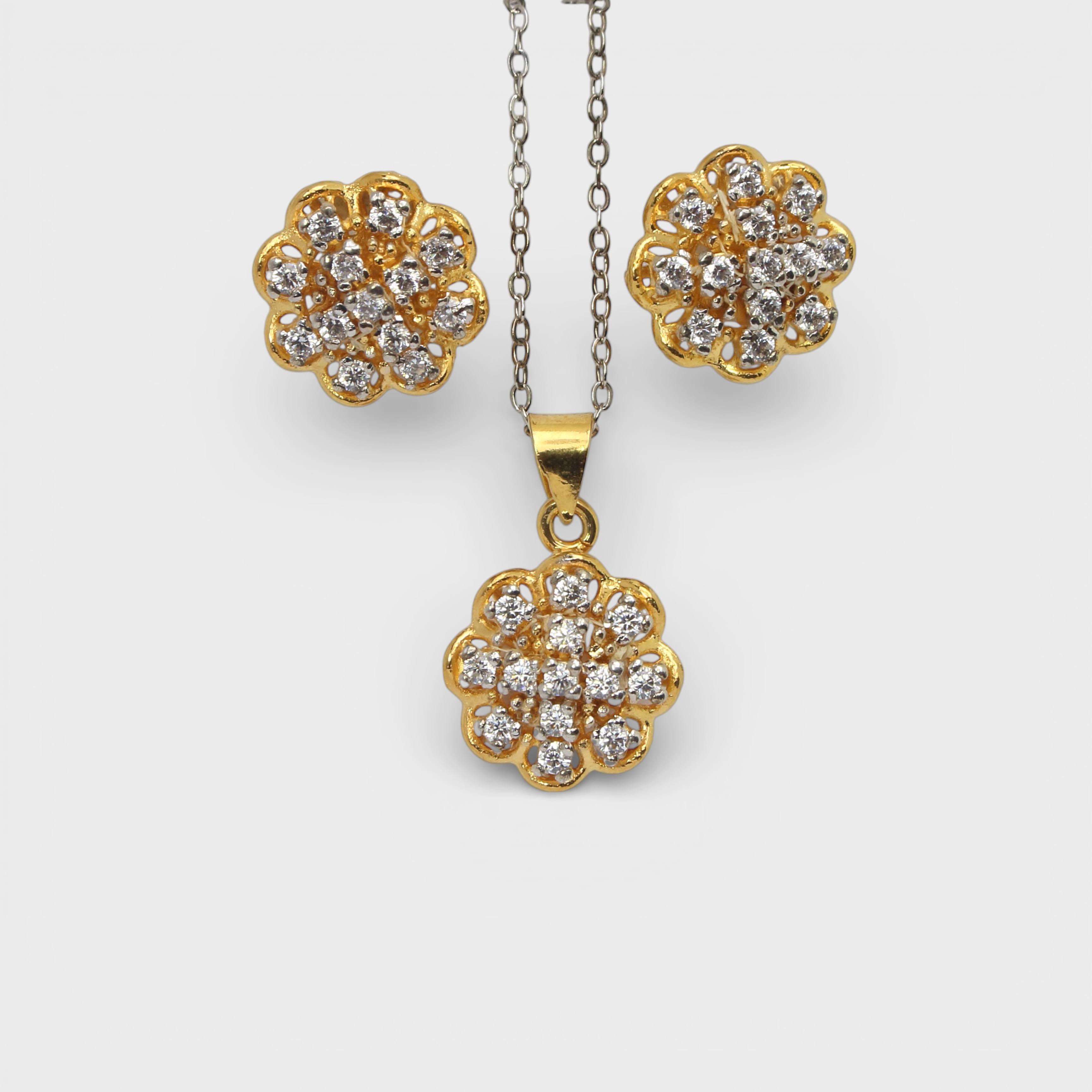 White Zircon Bloom Set