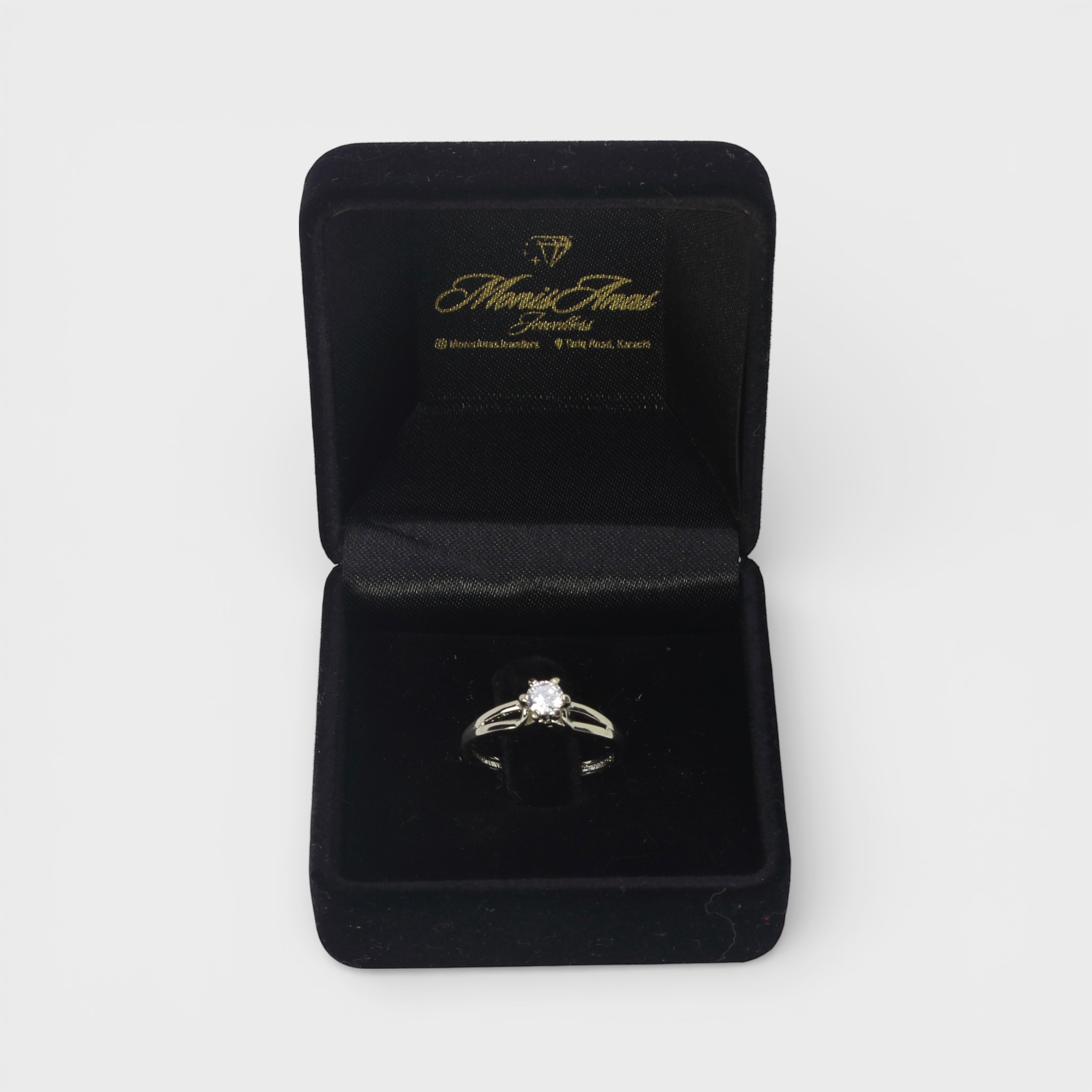 Clear CZ Solitaire Ring