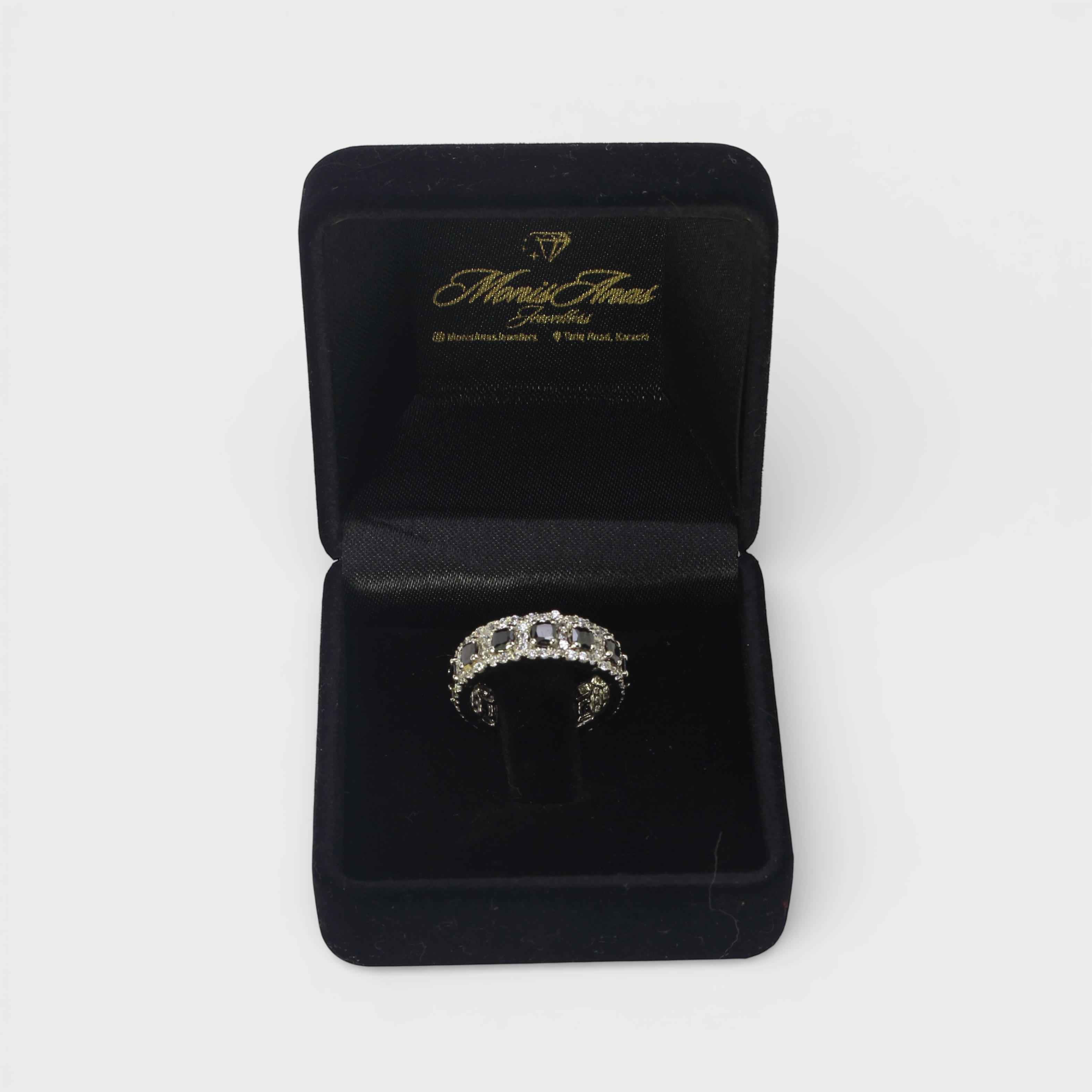 Black Sapphire Eternity Band Ring