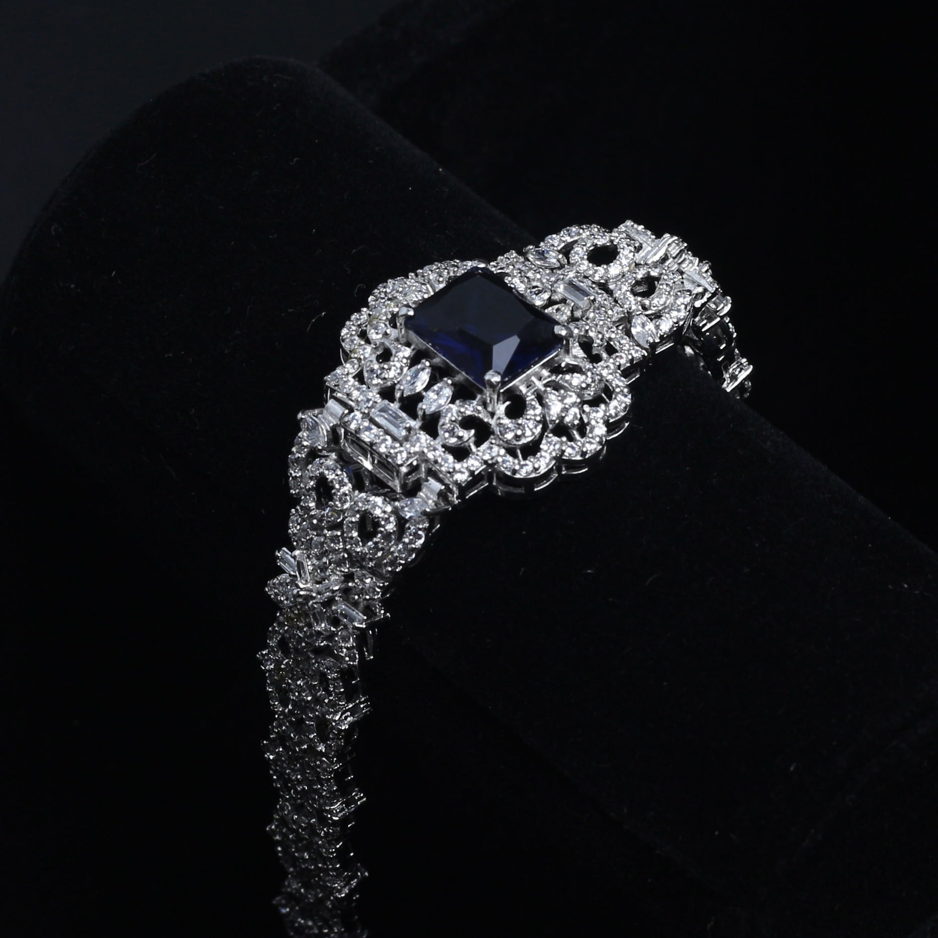 Royal Sapphire Infinity Bracelet