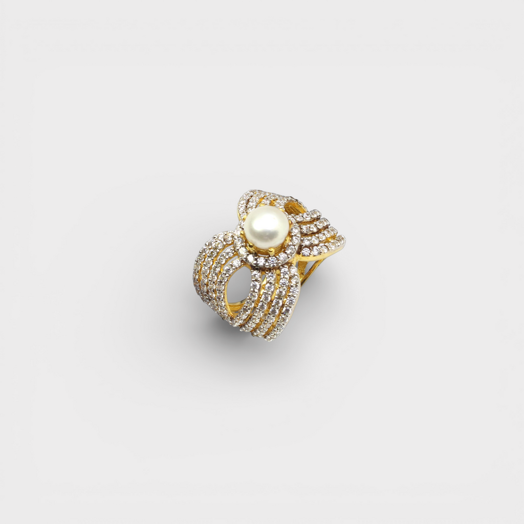 Pearl Bow Statement Ring
