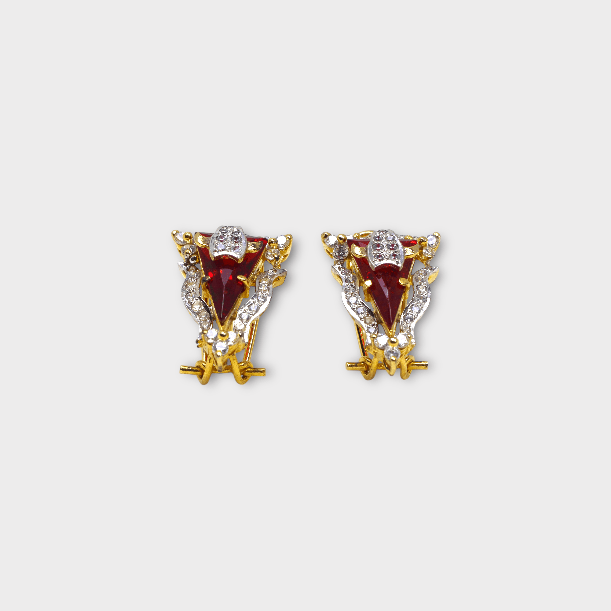Scarlet Phoenix Studs - Monis Anas Jewellers