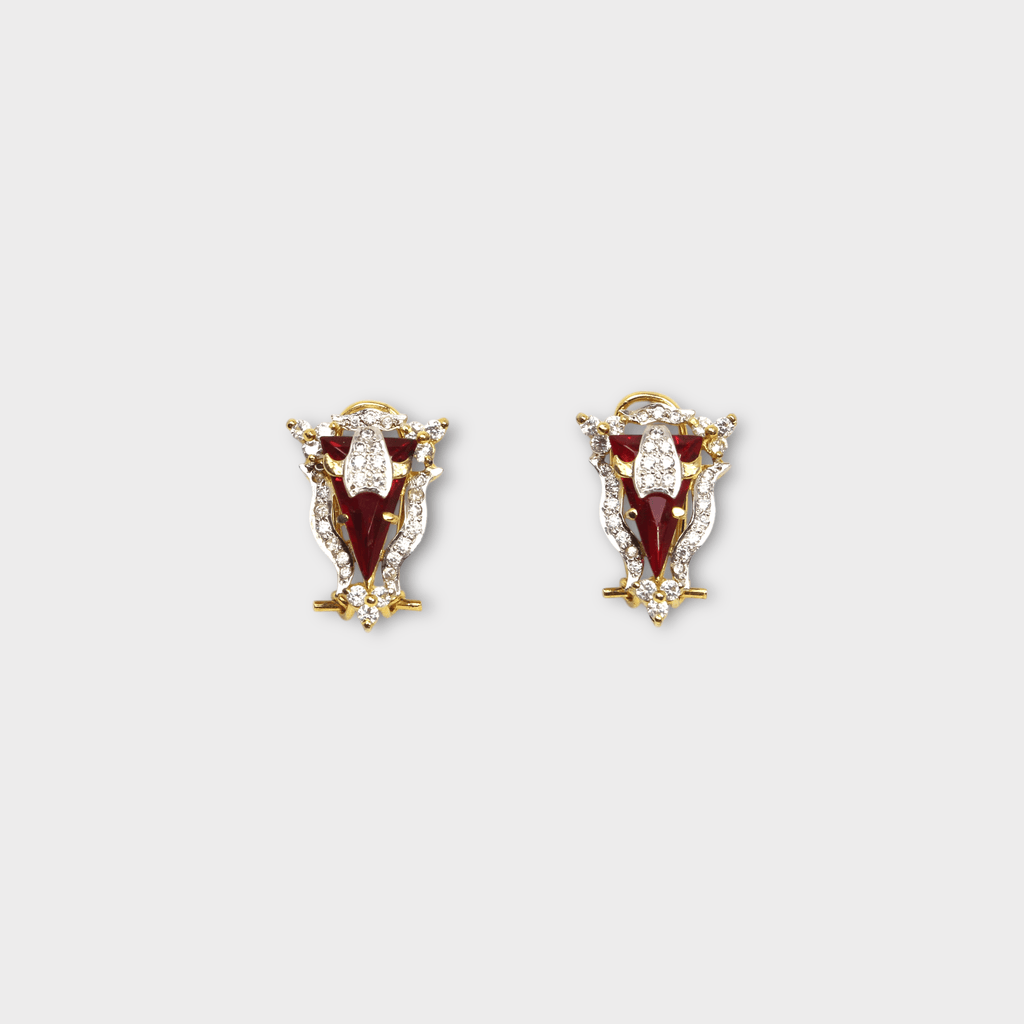Scarlet Phoenix Studs - Monis Anas Jewellers