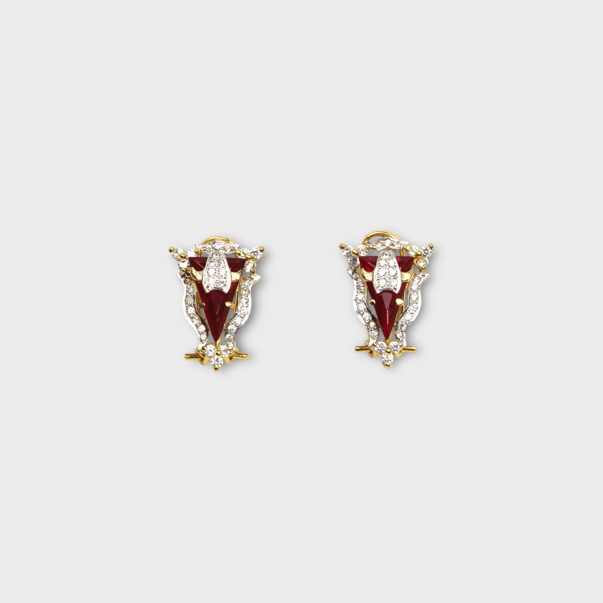 Scarlet Phoenix Studs - Monis Anas Jewellers
