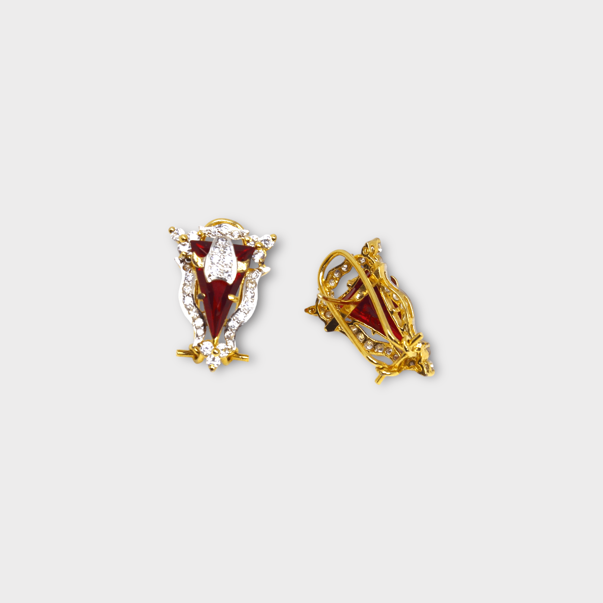 Scarlet Phoenix Studs - Monis Anas Jewellers