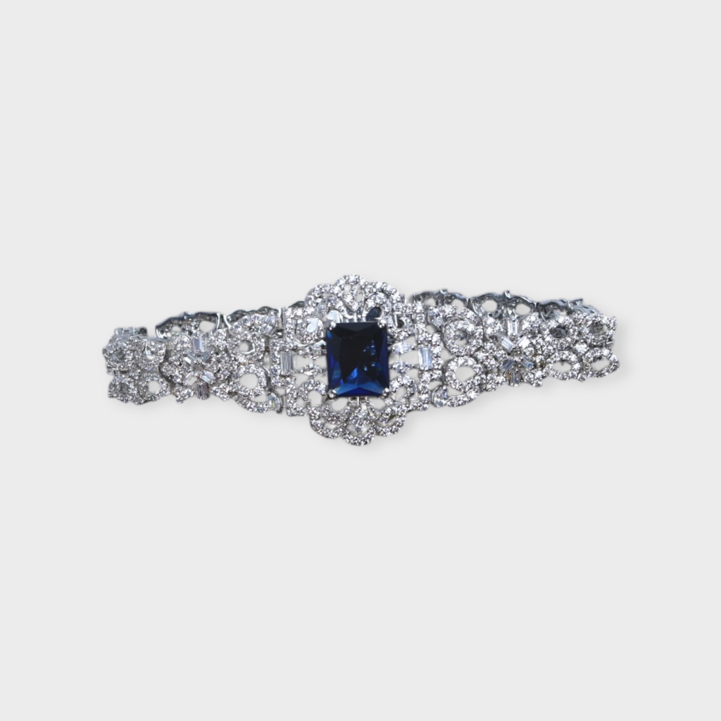 Royal Sapphire Infinity Bracelet