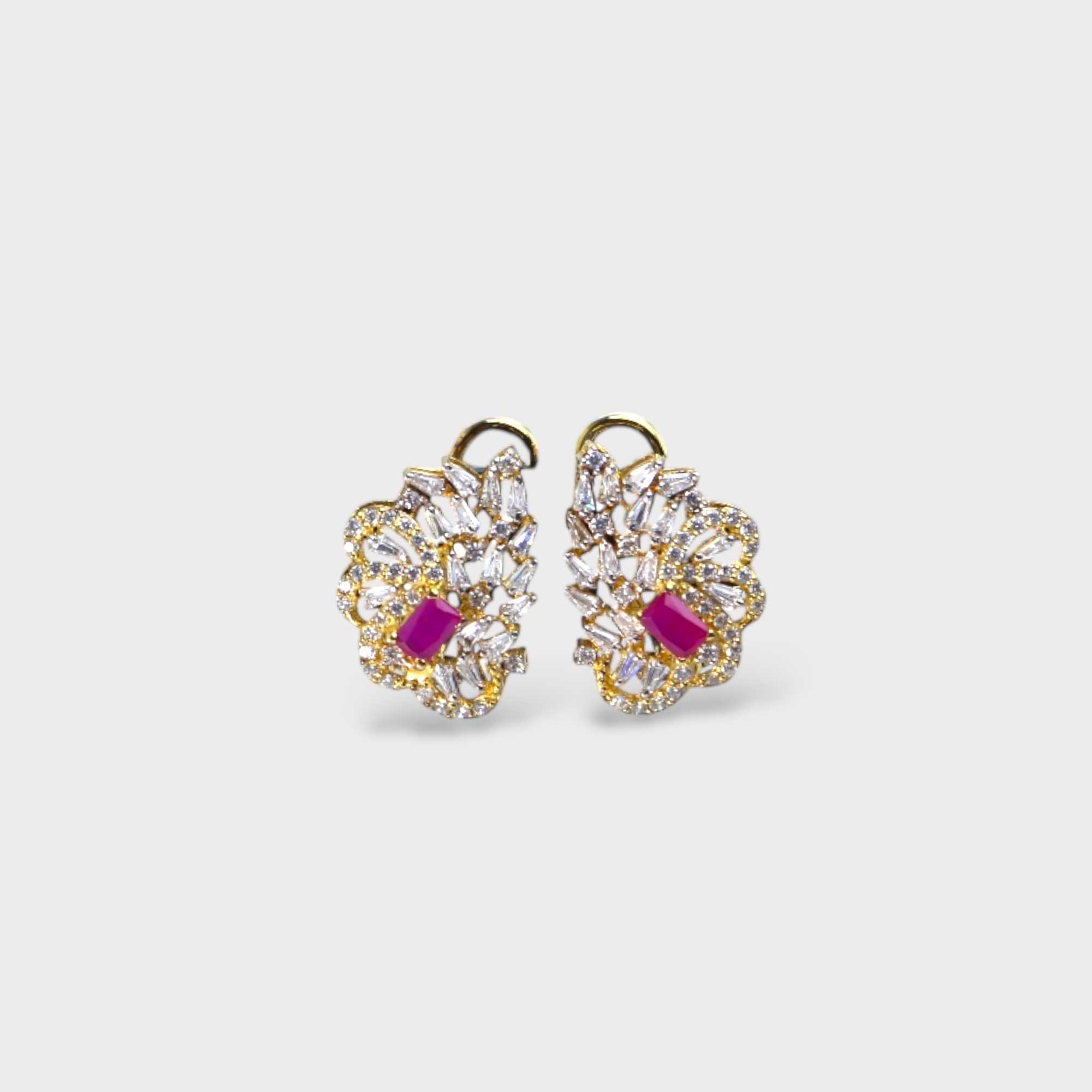 Royal Ruby Blossom Studs