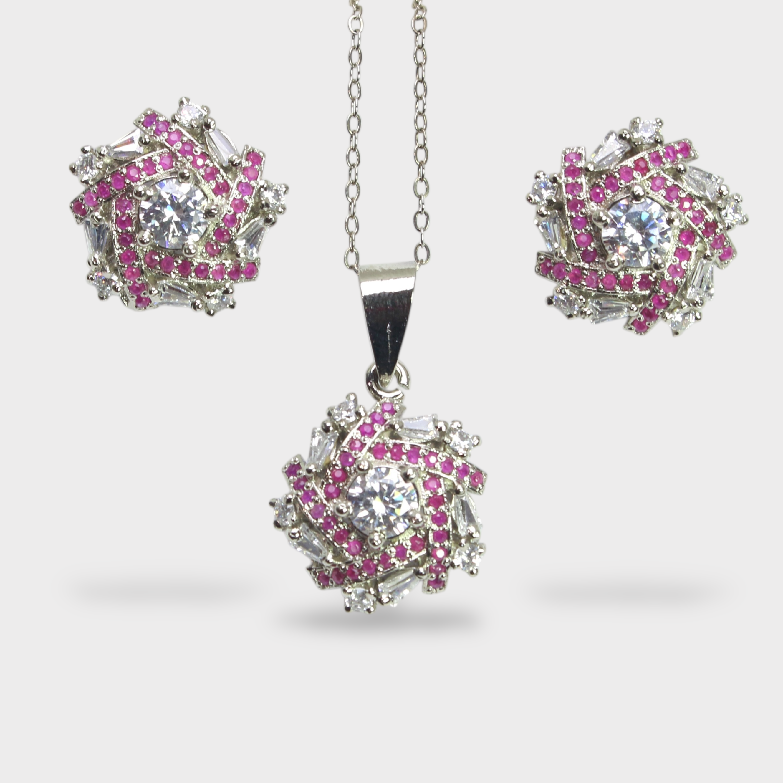 Ruby Royale Cluster Set