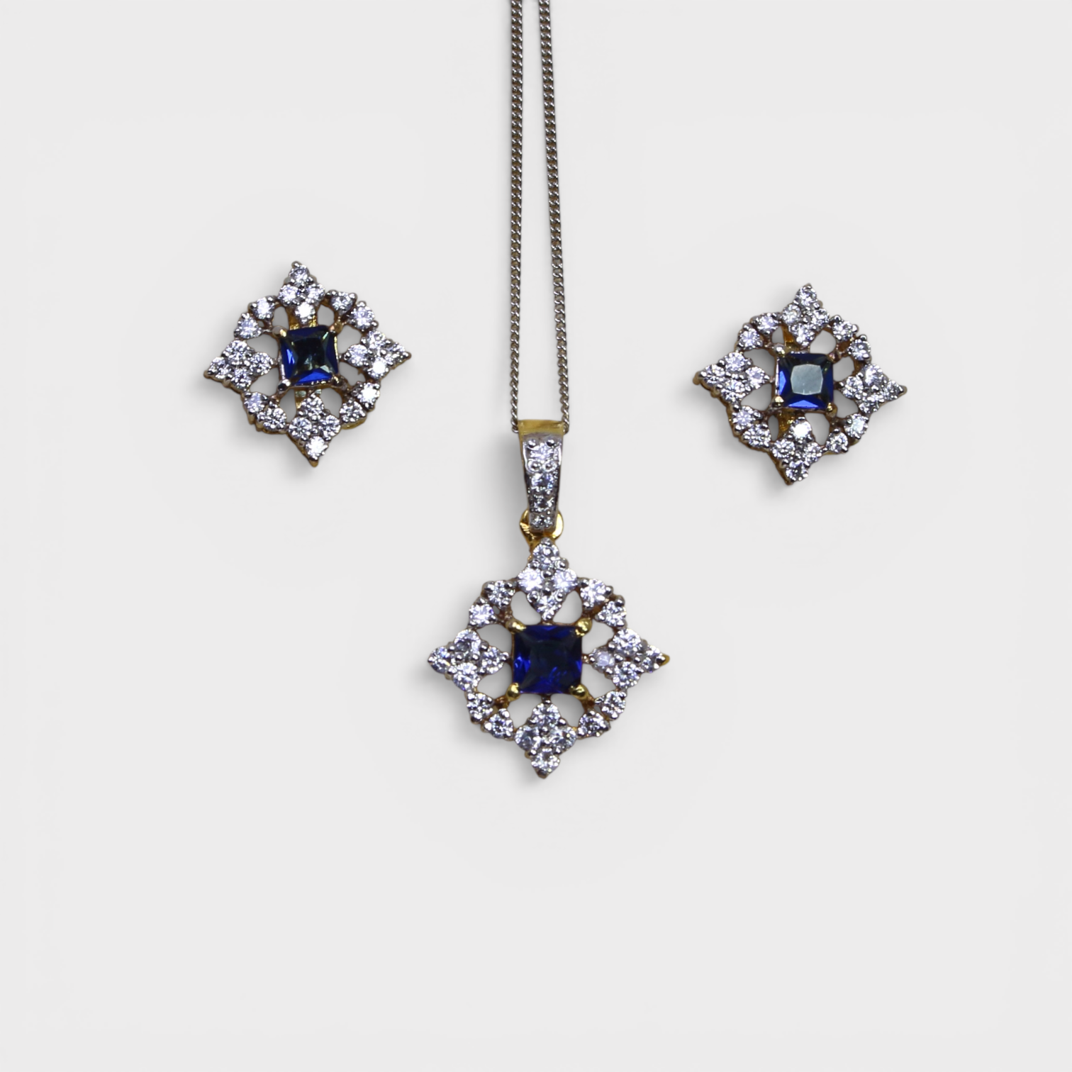 Royal Sapphire Blossom Locket Suite
