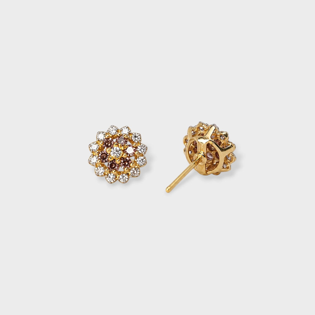 Sunlit Petal Studs (Champagne)