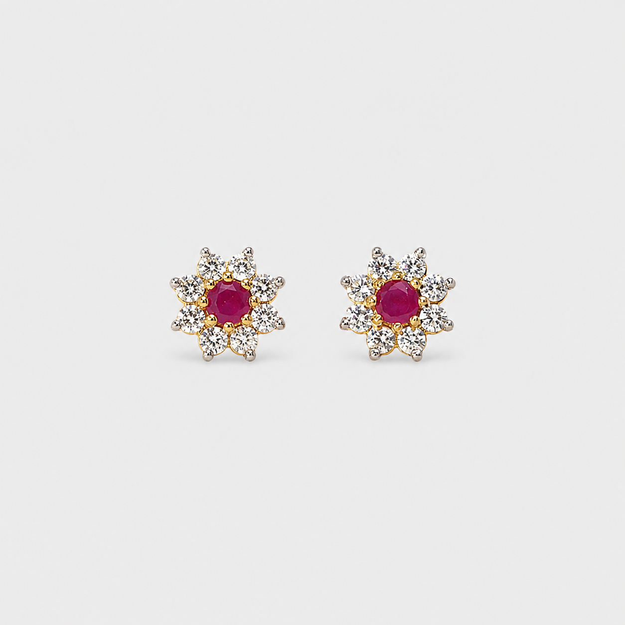 Ruby Starburst Studs