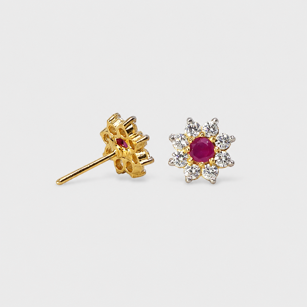 Ruby Starburst Studs