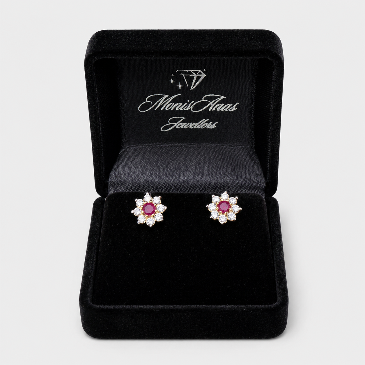 Ruby Starburst Studs