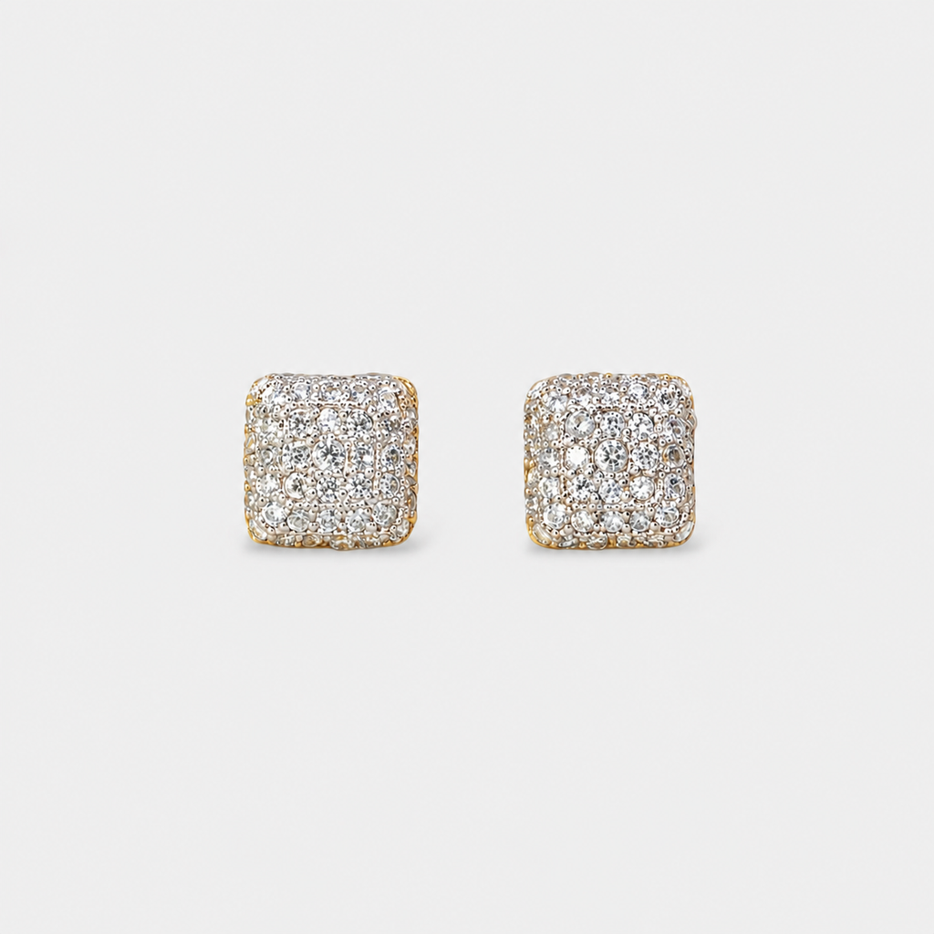 Crystal Square Studs