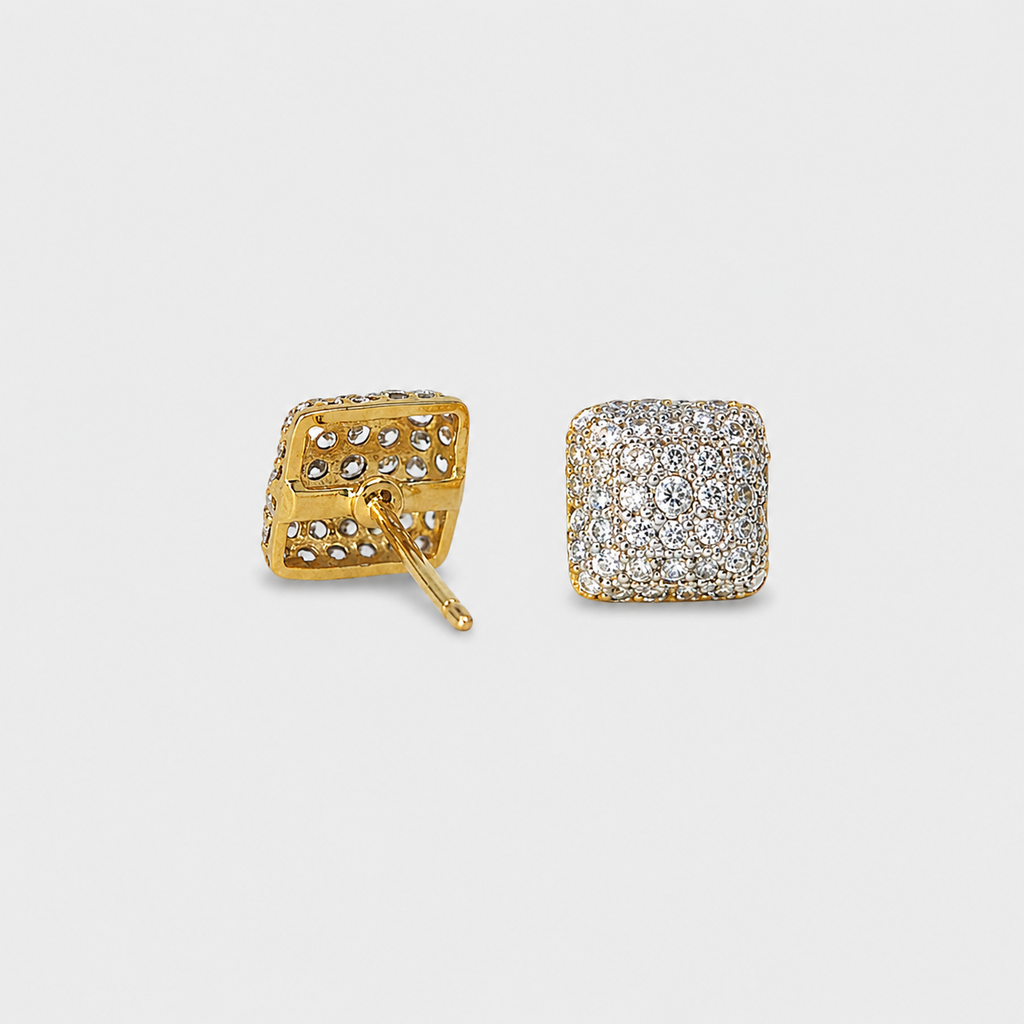 Crystal Square Studs