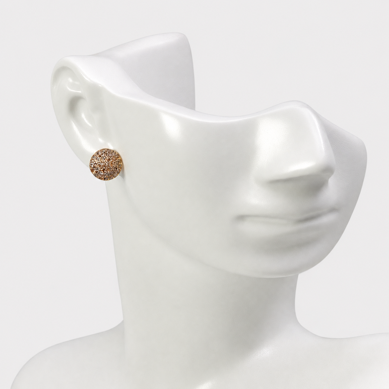 Crystal Dome Studs (Champagne)
