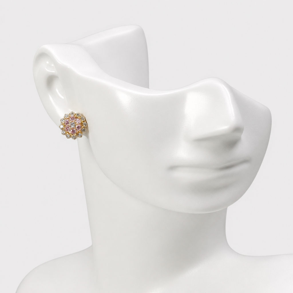 Sunlit Petal Studs (Pink)