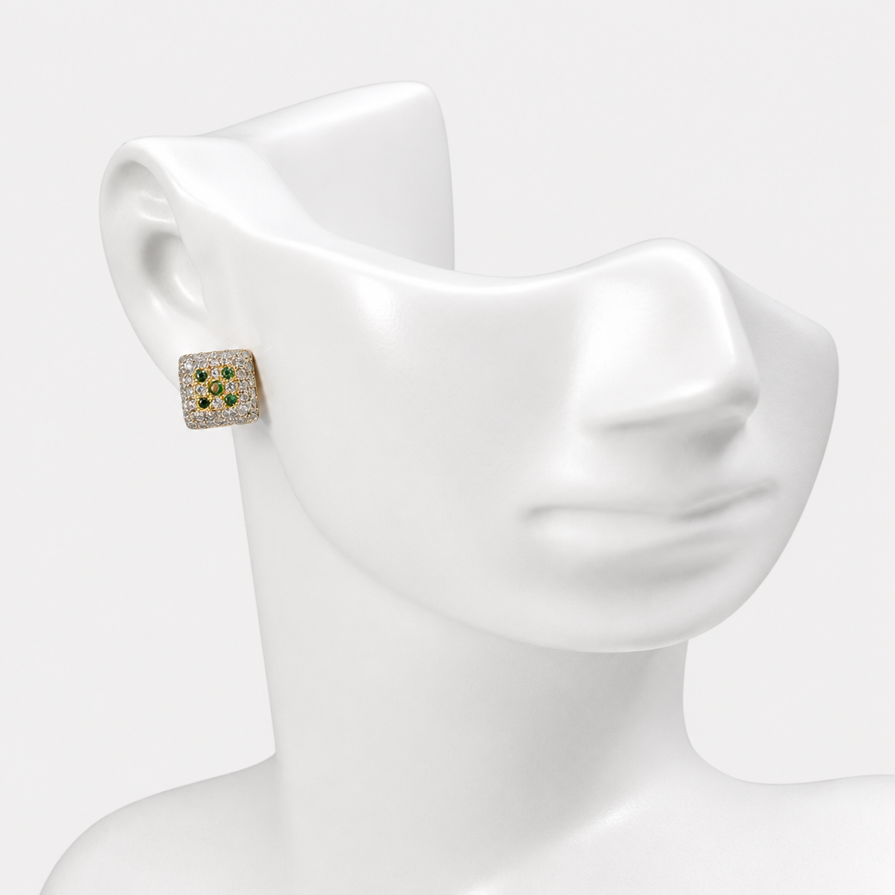 Emerald Square Studs