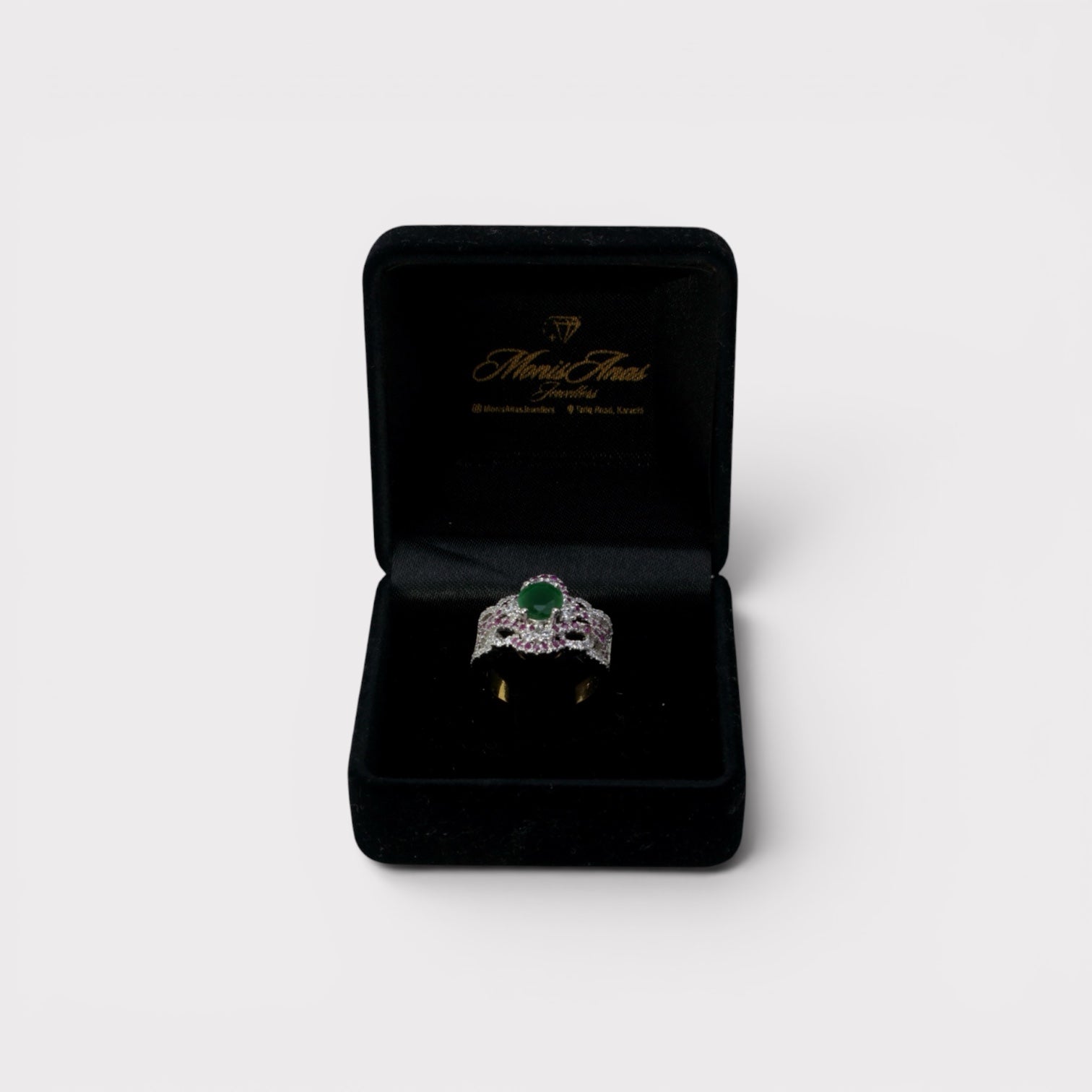 Emerald Ruby Lace Ring