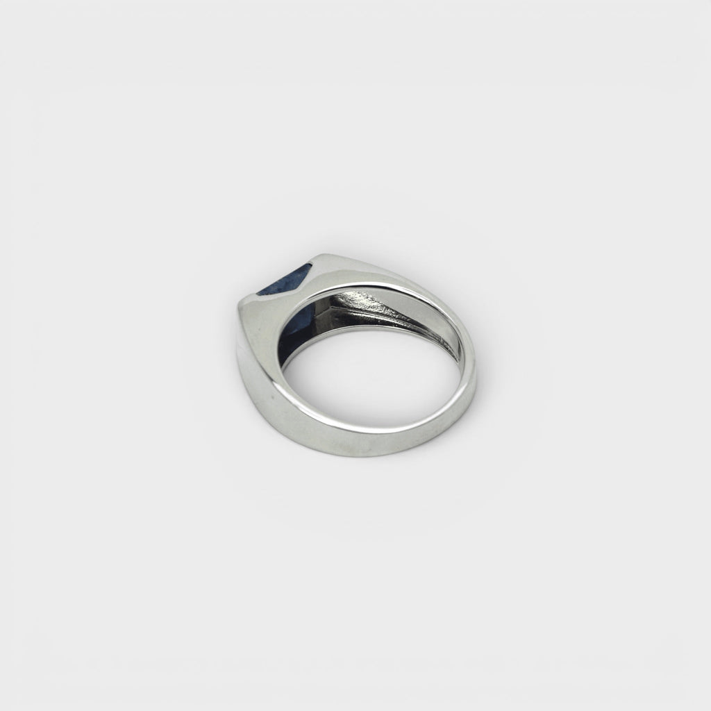 African Blue Sapphire Ring - Monis Anas Jewellers