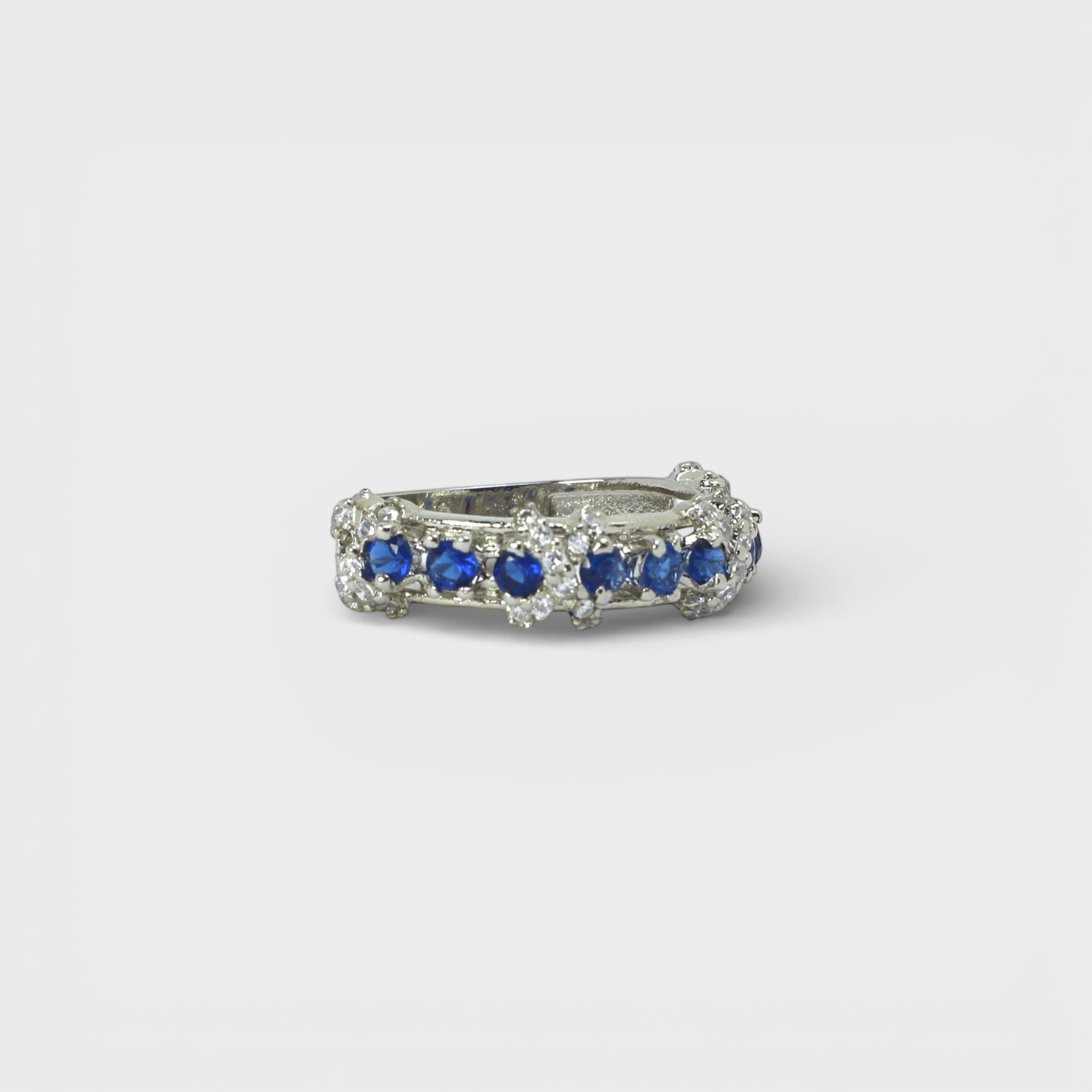 Blue Sapphire Eternity Band Ring - Monis Anas Jewellers