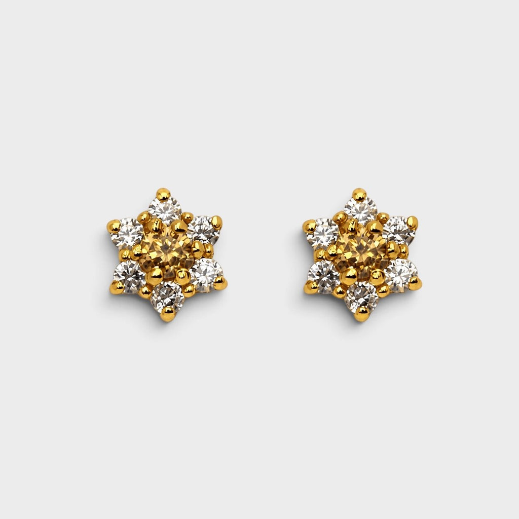 Champagne Zircon Starburst Mini Set - Monis Anas Jewellers