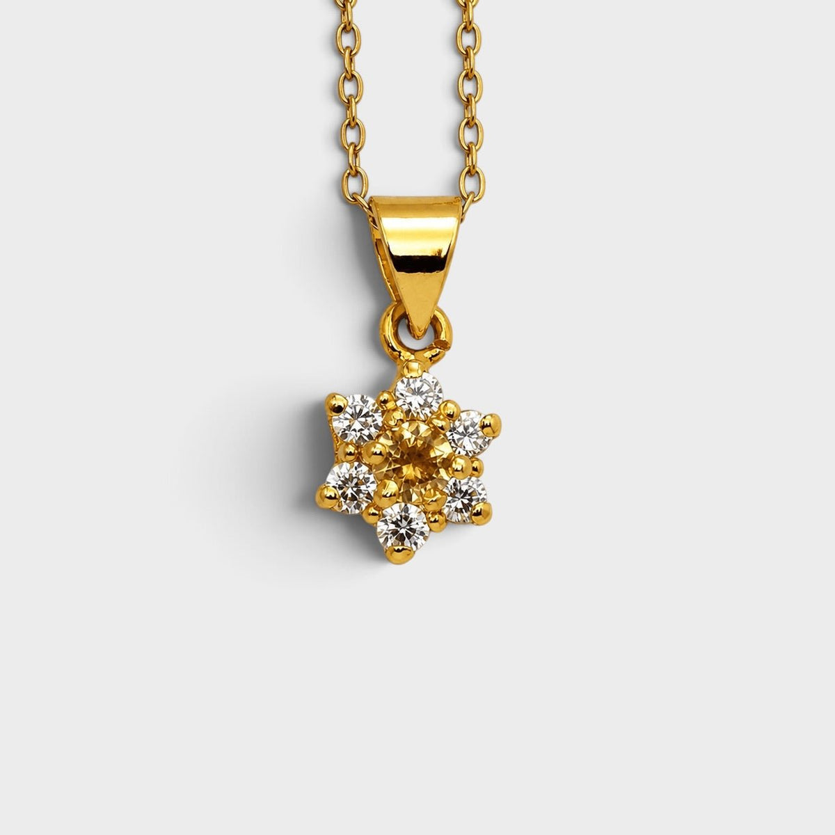 Champagne Zircon Starburst Mini Set - Monis Anas Jewellers