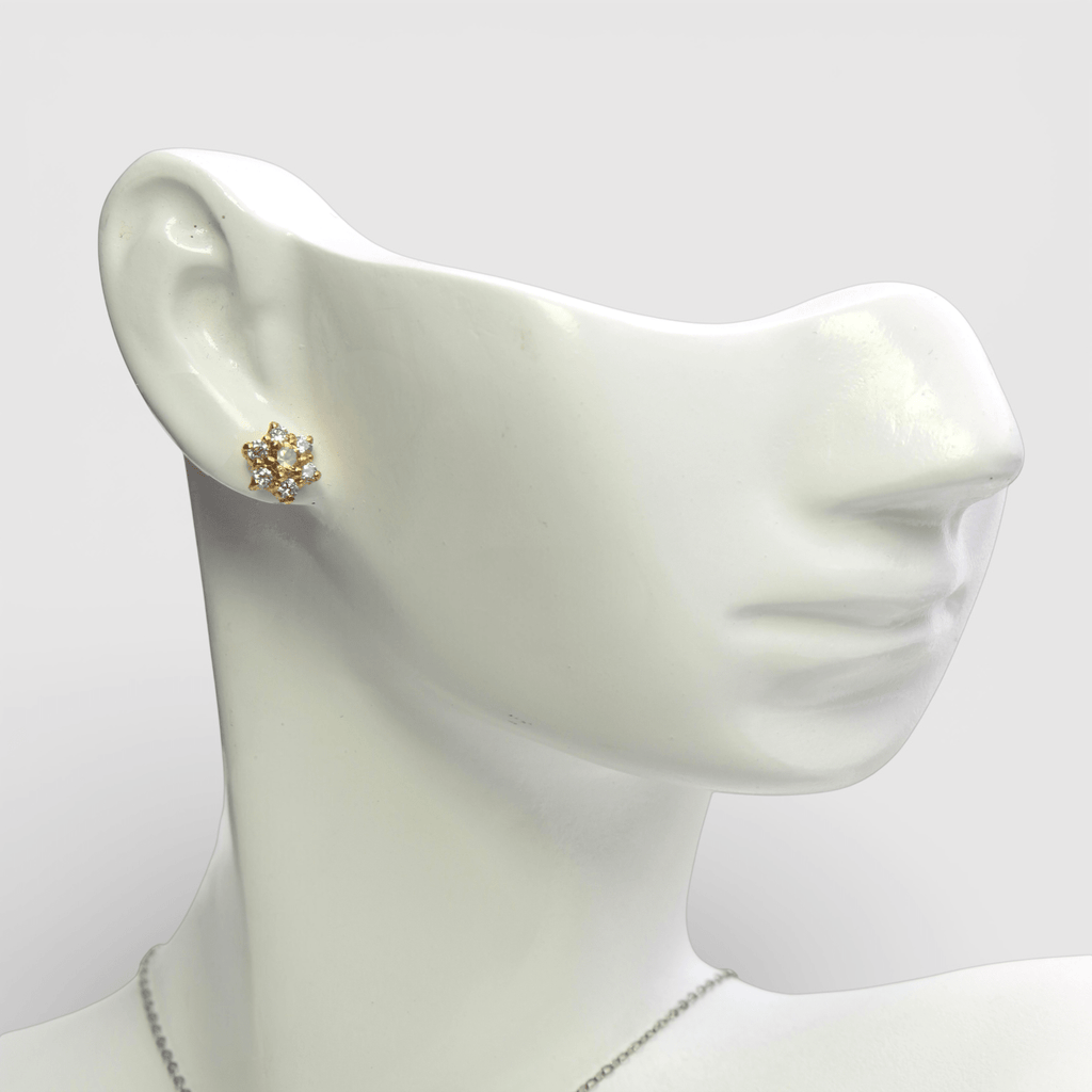 Champagne Zircon Starburst Set - Monis Anas Jewellers