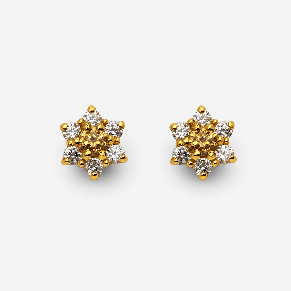 Champagne Zircon Starburst Set - Monis Anas Jewellers