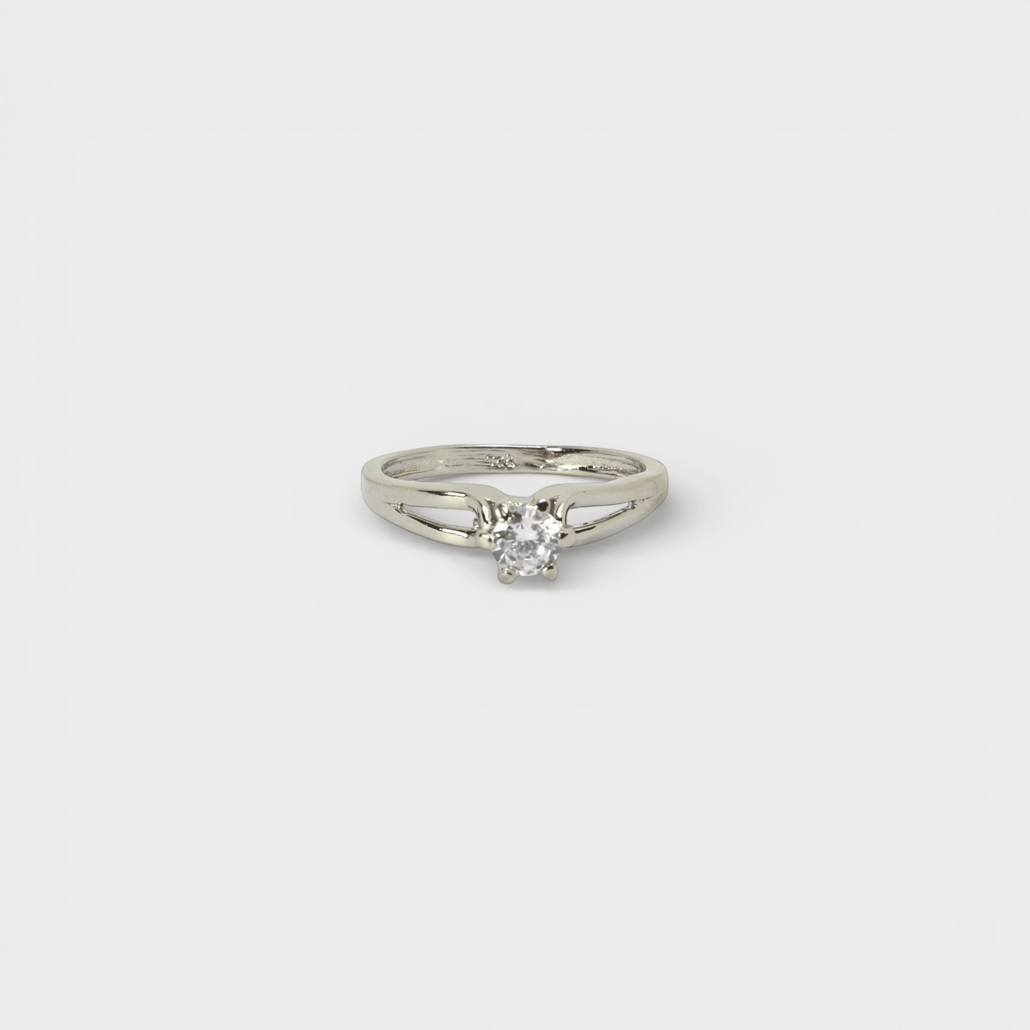 Clear CZ Solitaire Ring - Monis Anas Jewellers