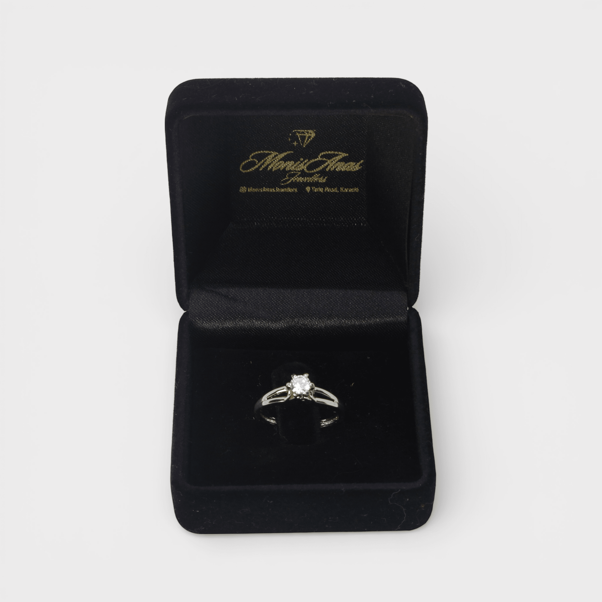 Clear CZ Solitaire Ring - Monis Anas Jewellers