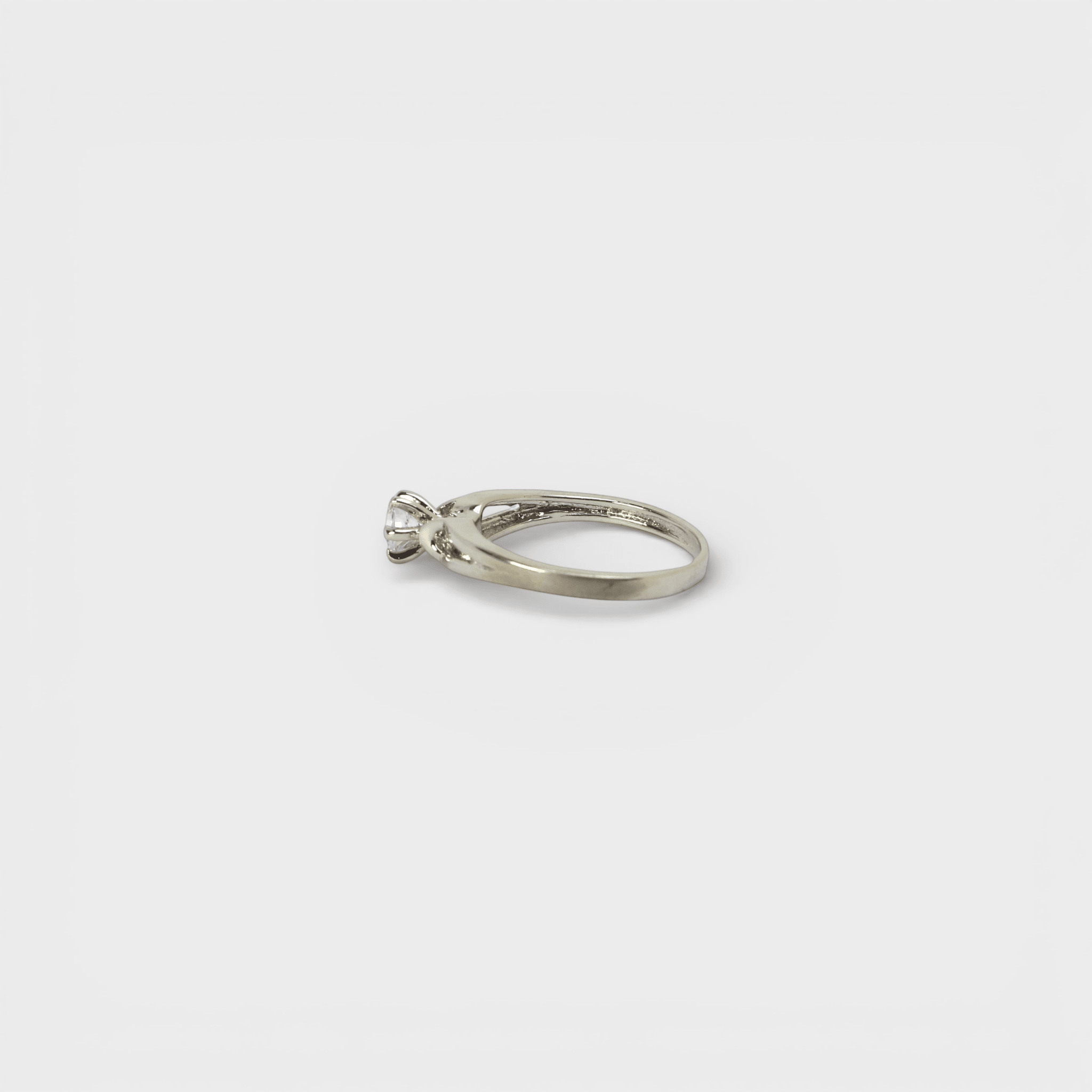 Clear CZ Solitaire Ring - Monis Anas Jewellers
