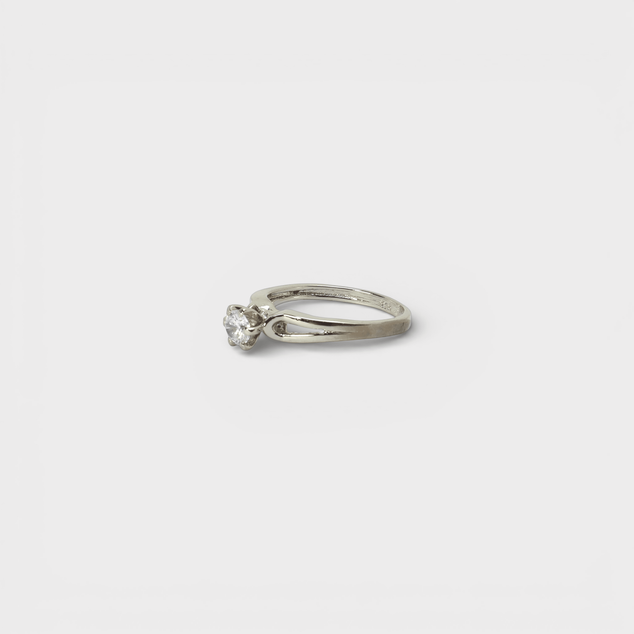 Clear CZ Solitaire Ring - Monis Anas Jewellers