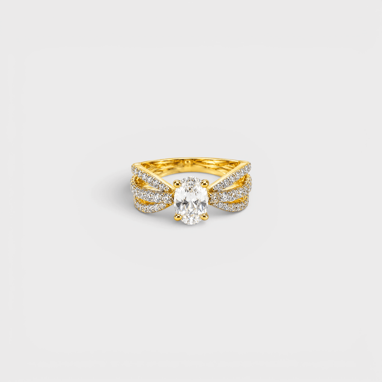 Cognac Zircon Floral Solitaire Ring - Monis Anas Jewellers