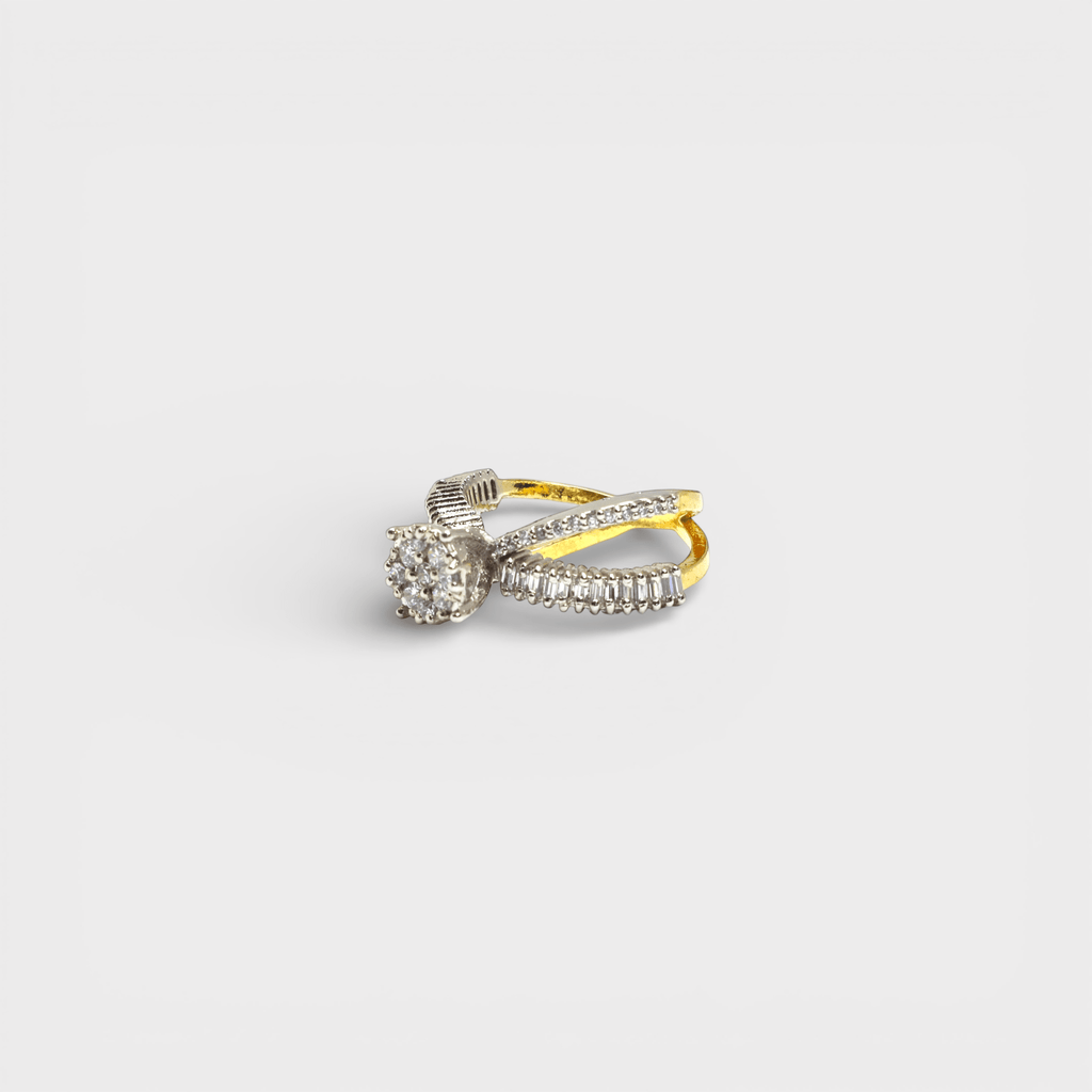 Crossover Halo Ring - Monis Anas Jewellers