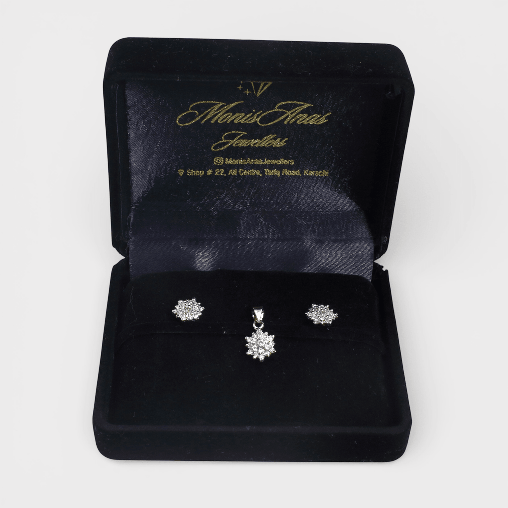 Crystal Bloom Set - Monis Anas Jewellers